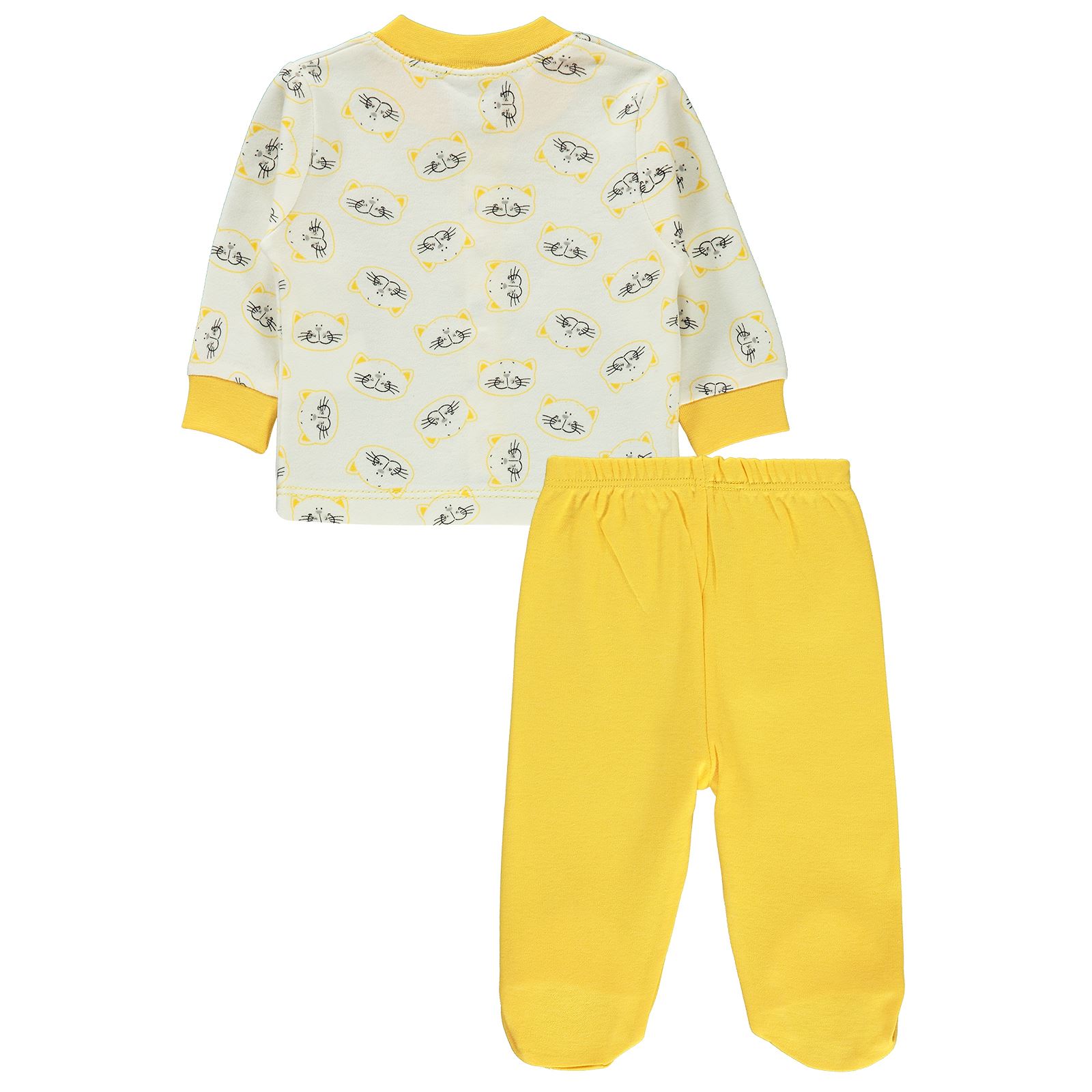 Misket Erkek Bebek Pijama Takımı 0-6 Ay Sarı