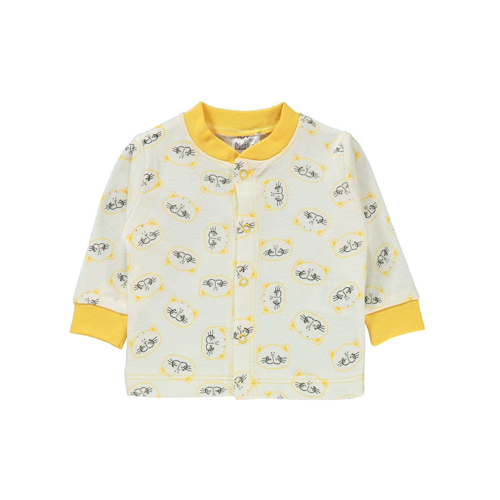 Misket Erkek Bebek Pijama Takımı 0-6 Ay Sarı