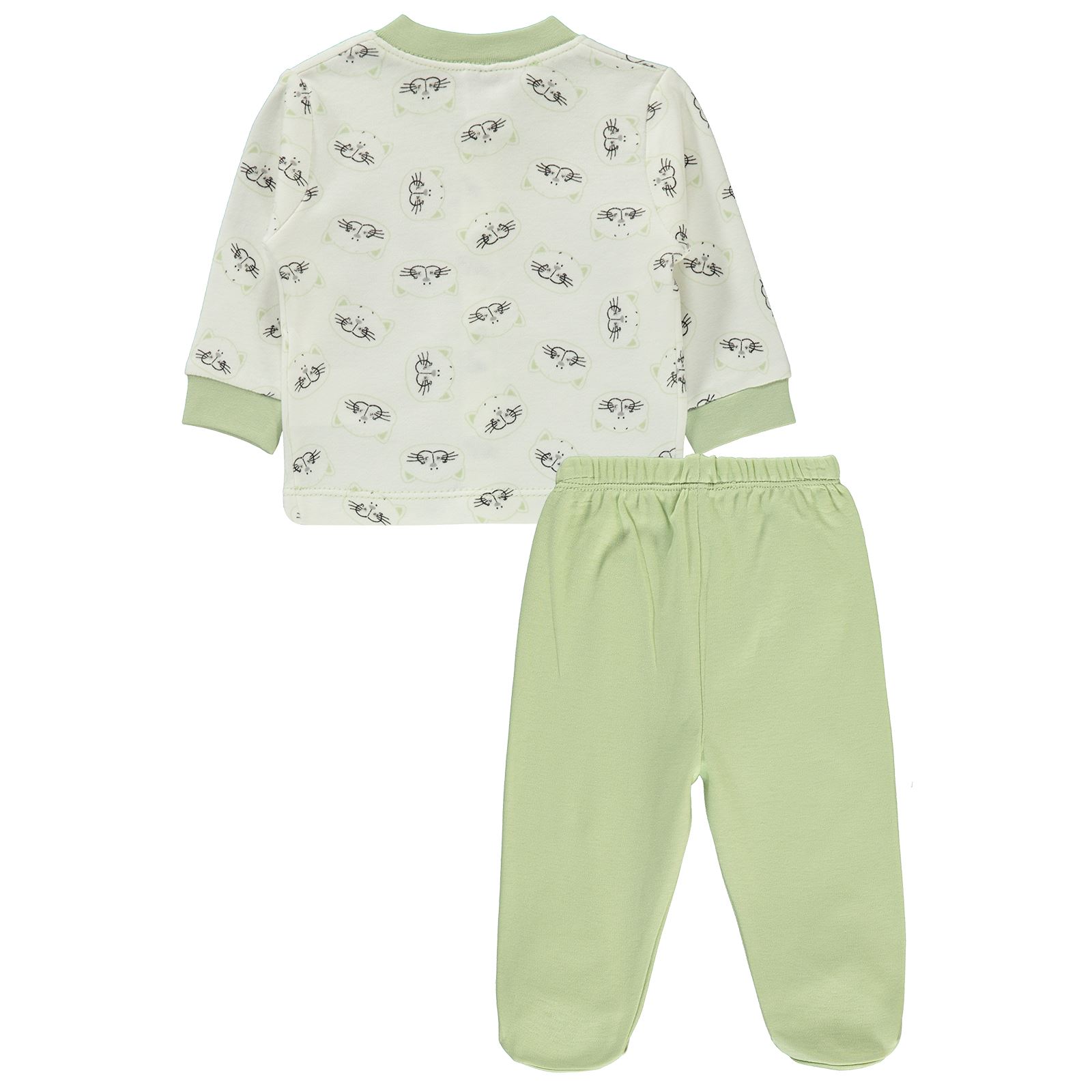 Misket Erkek Bebek Pijama Takımı 0-6 Ay Yeşil