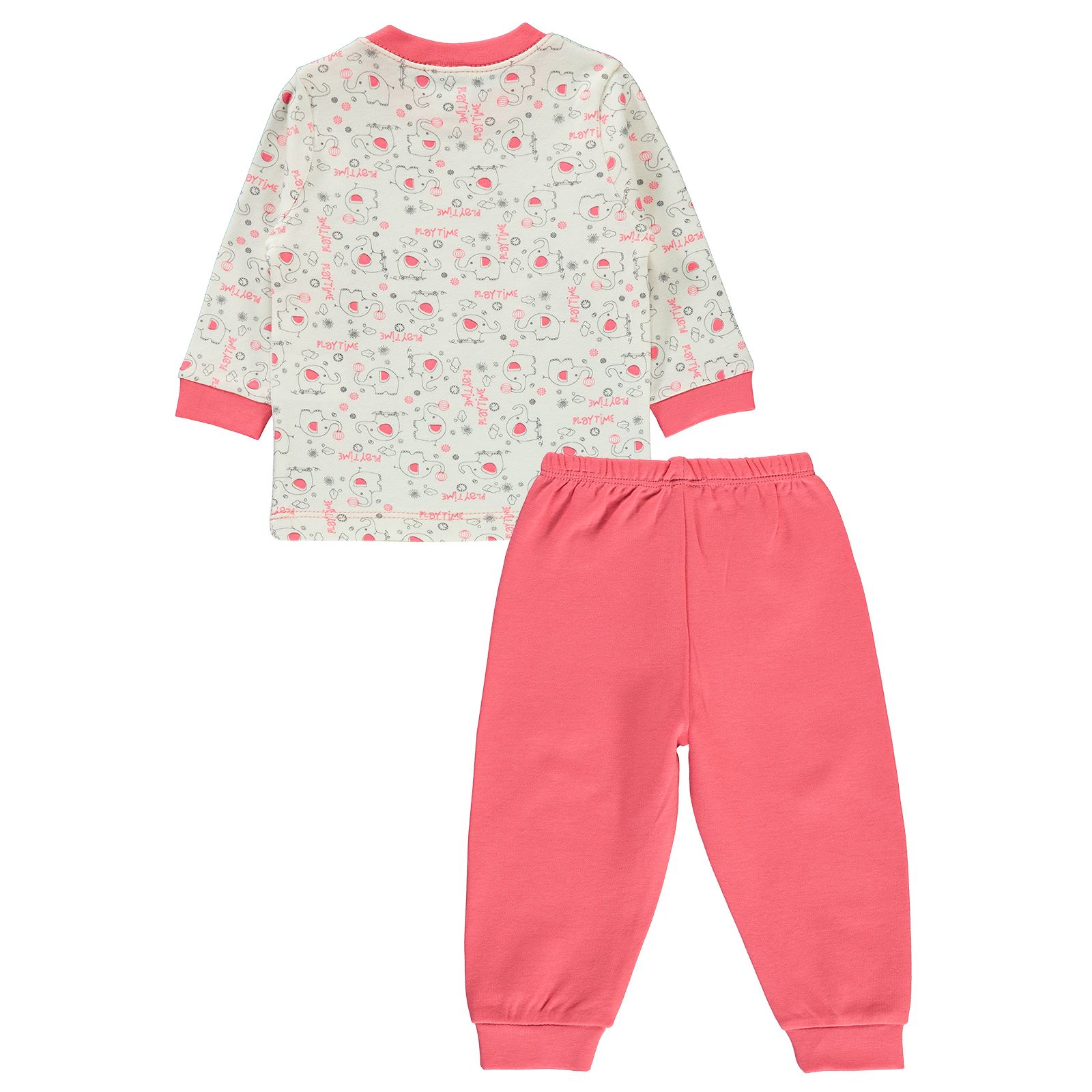 Misket Kız Bebek Pijama Takımı 6-12 Ay Narçiçeği