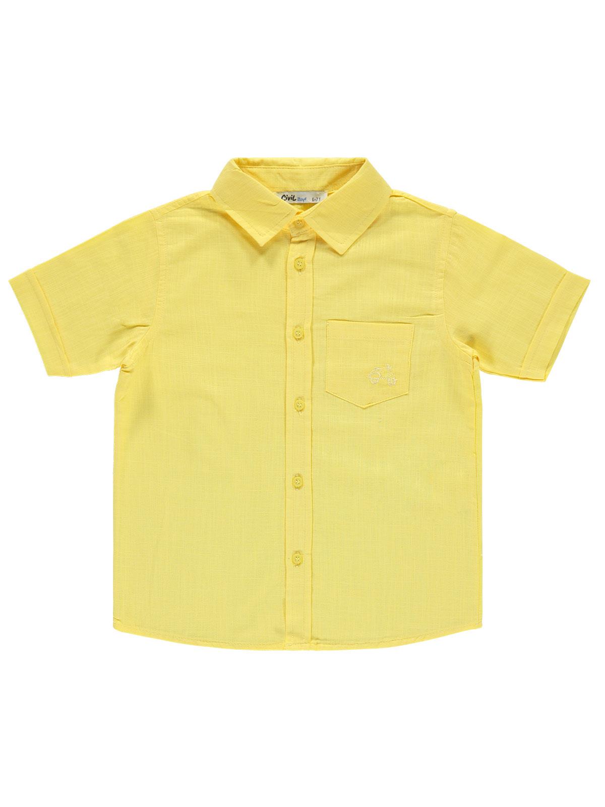 Civil Boys Erkek Çocuk Gömlek 6-9 Yaş Sarı