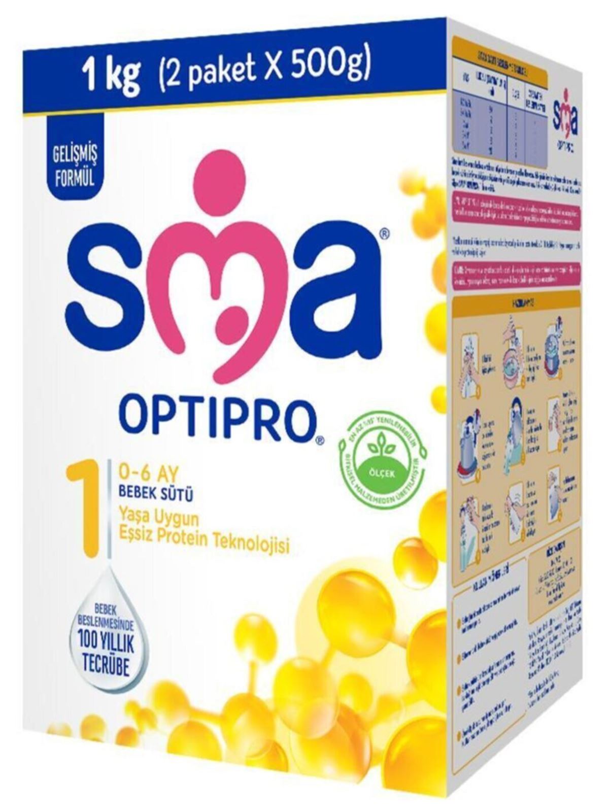 Sma Optıpro Probıyotık 1  (2x500g) / 0-6 Ay Bebek Sütü