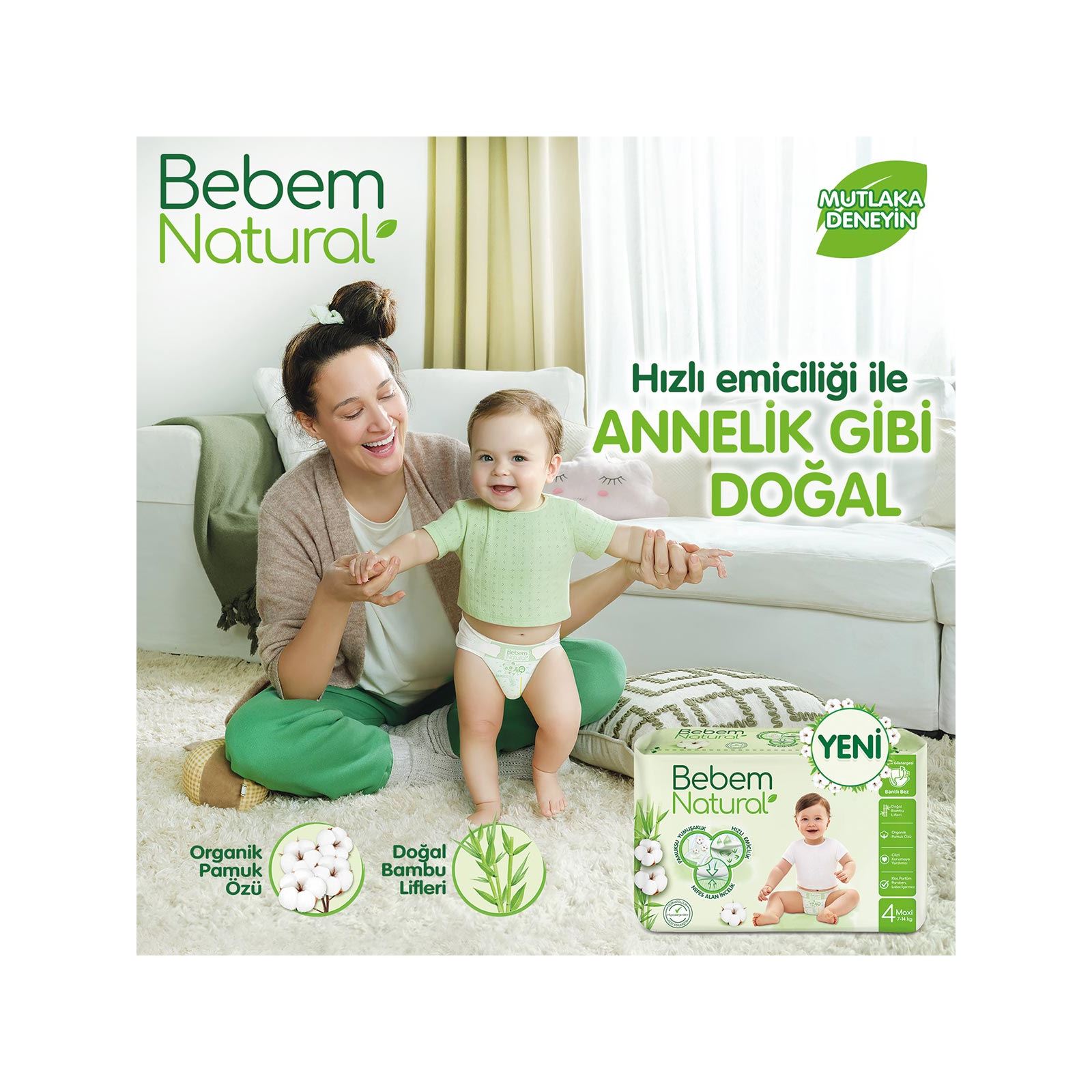Bebem Natural 5 Beden Junior Ultra Fırsat Paketi 80 Adet