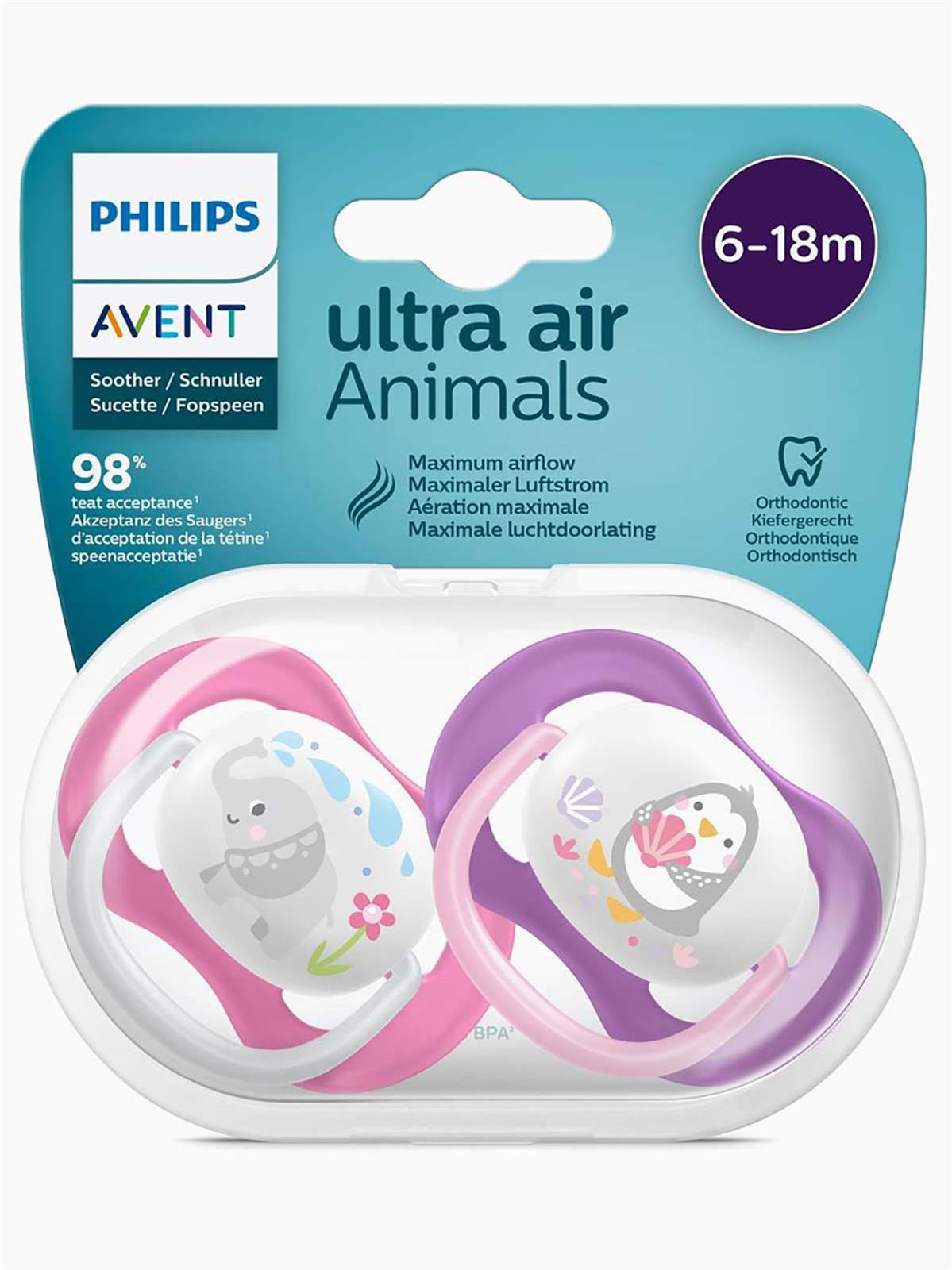 Philips Avent Ultra Air Emzik 6-18 Ay Pembe-Mor