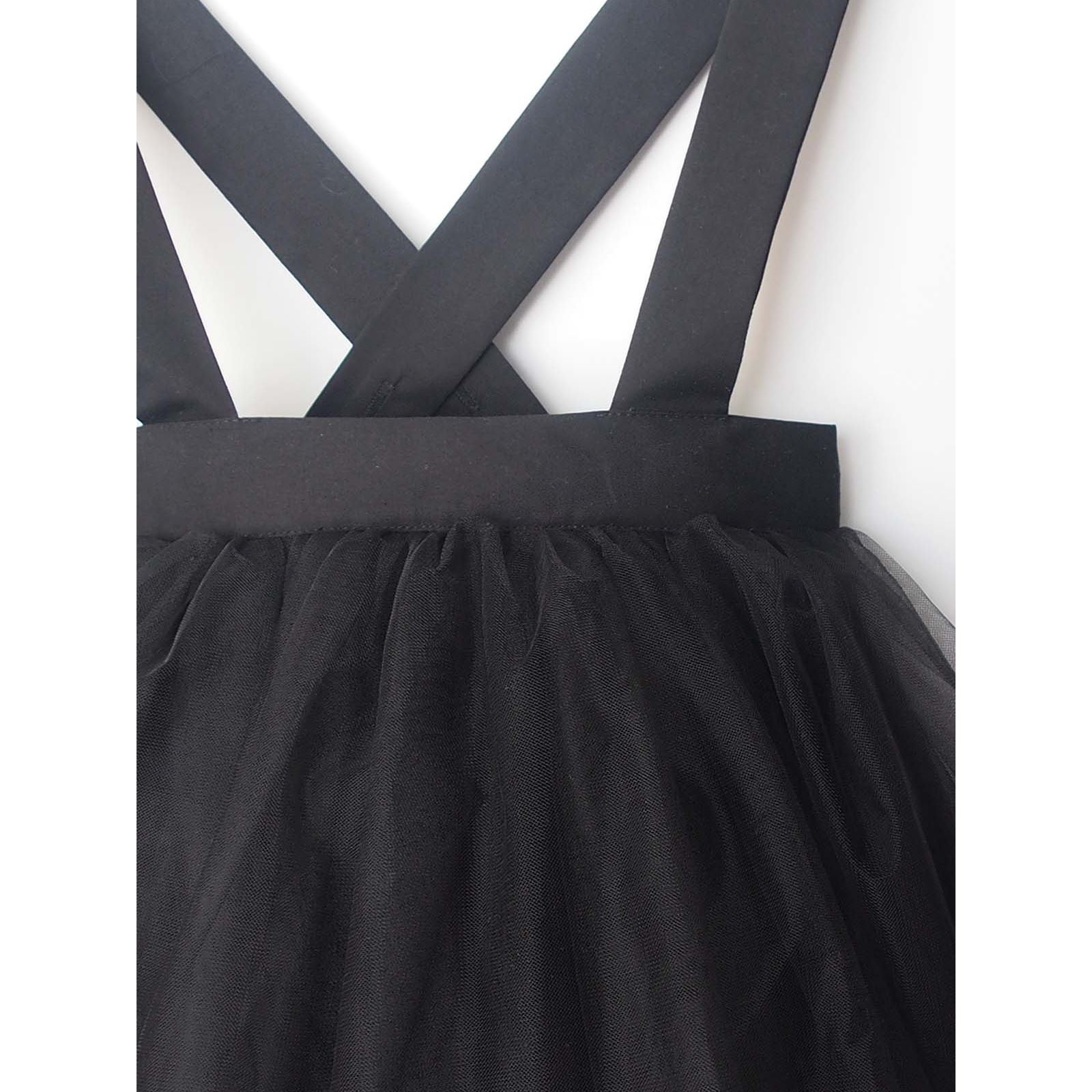 Shecco Babba Kız Çocuk Tütü Elbise Bandana Takım 1-5 Yaş Siyah