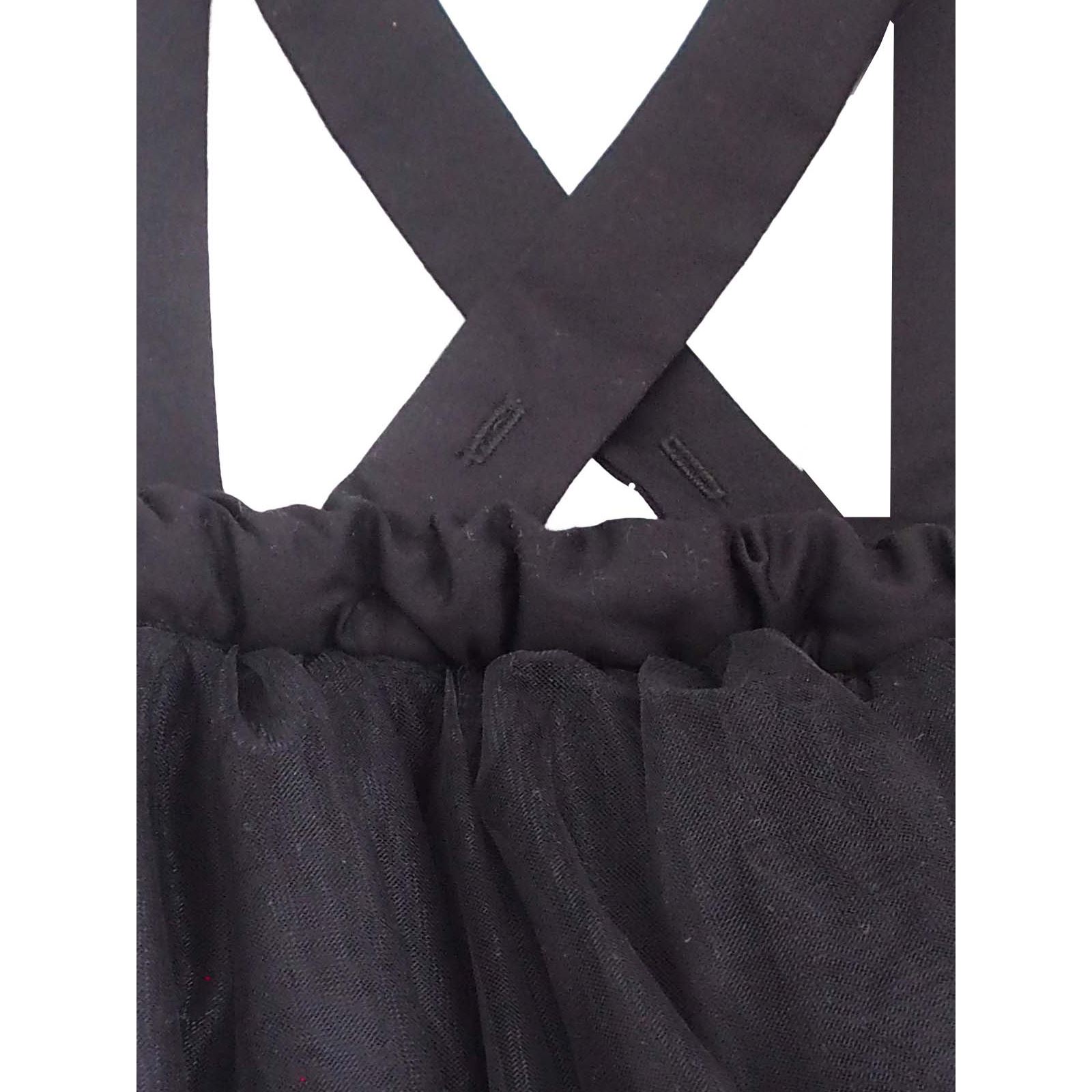 Shecco Babba Kız Çocuk Tütü Elbise Bandana Takım 1-5 Yaş Siyah