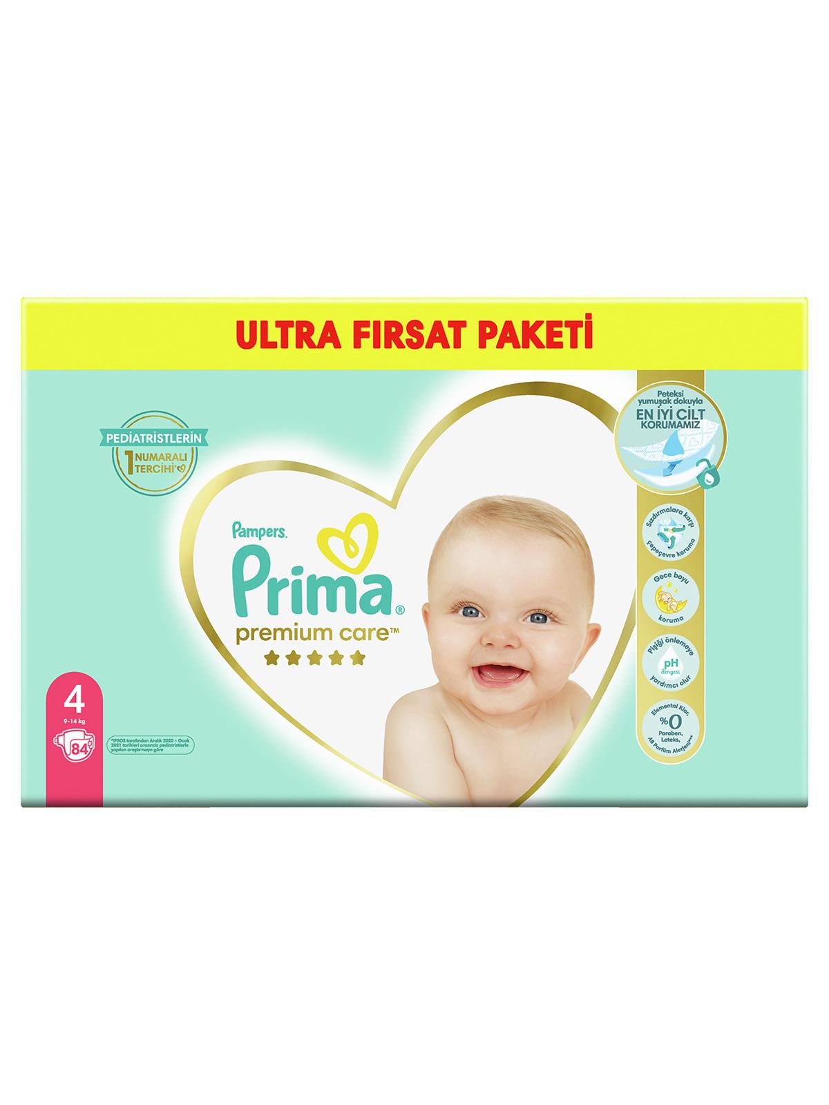 Prima Premium Care 4 Beden Bebek Bezi 84 Adet Maxi Fırsat Paketi
