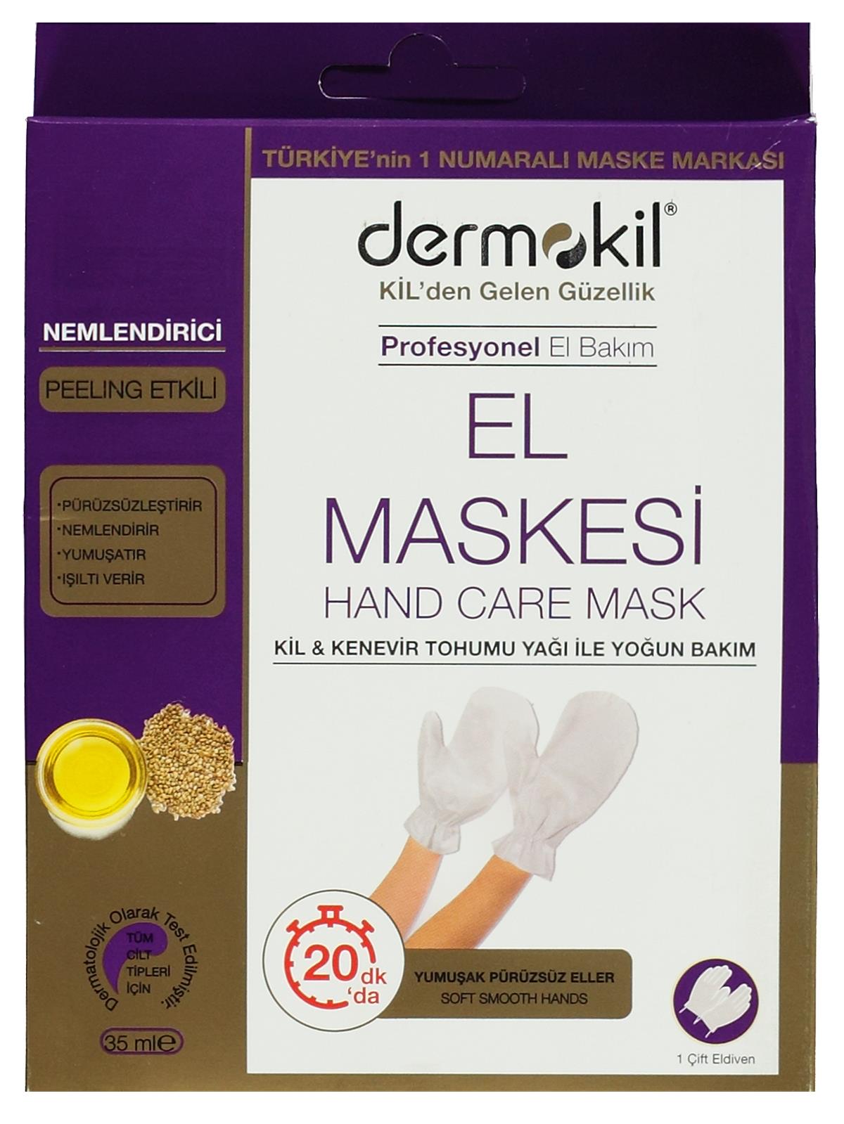 Dermokil Kil ve Kenevir Yağlı Peeling Etkili El Maskesi 35 ml