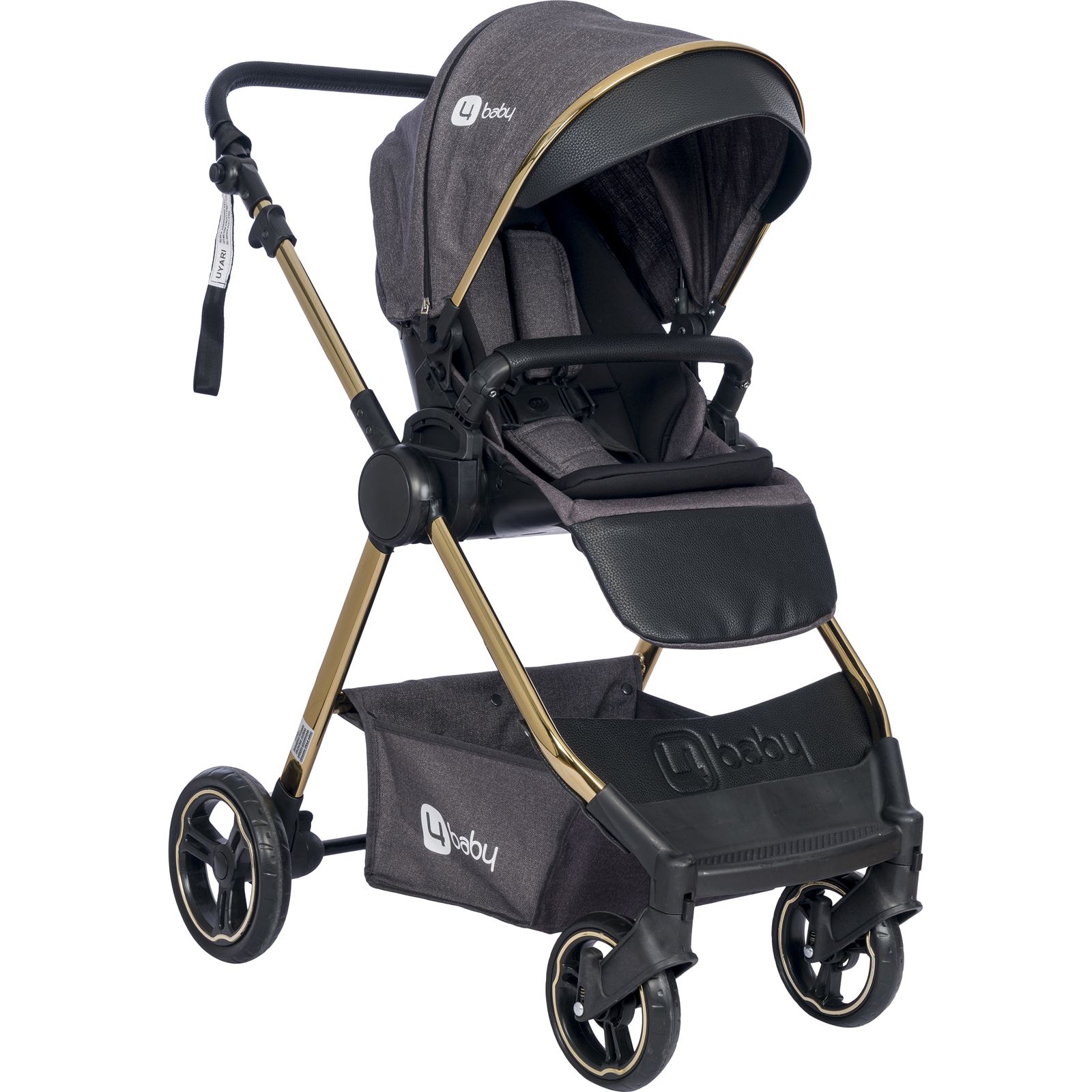 4 Baby Bagi Premium Gold Travel Sistem Bebek Arabası Antrasit