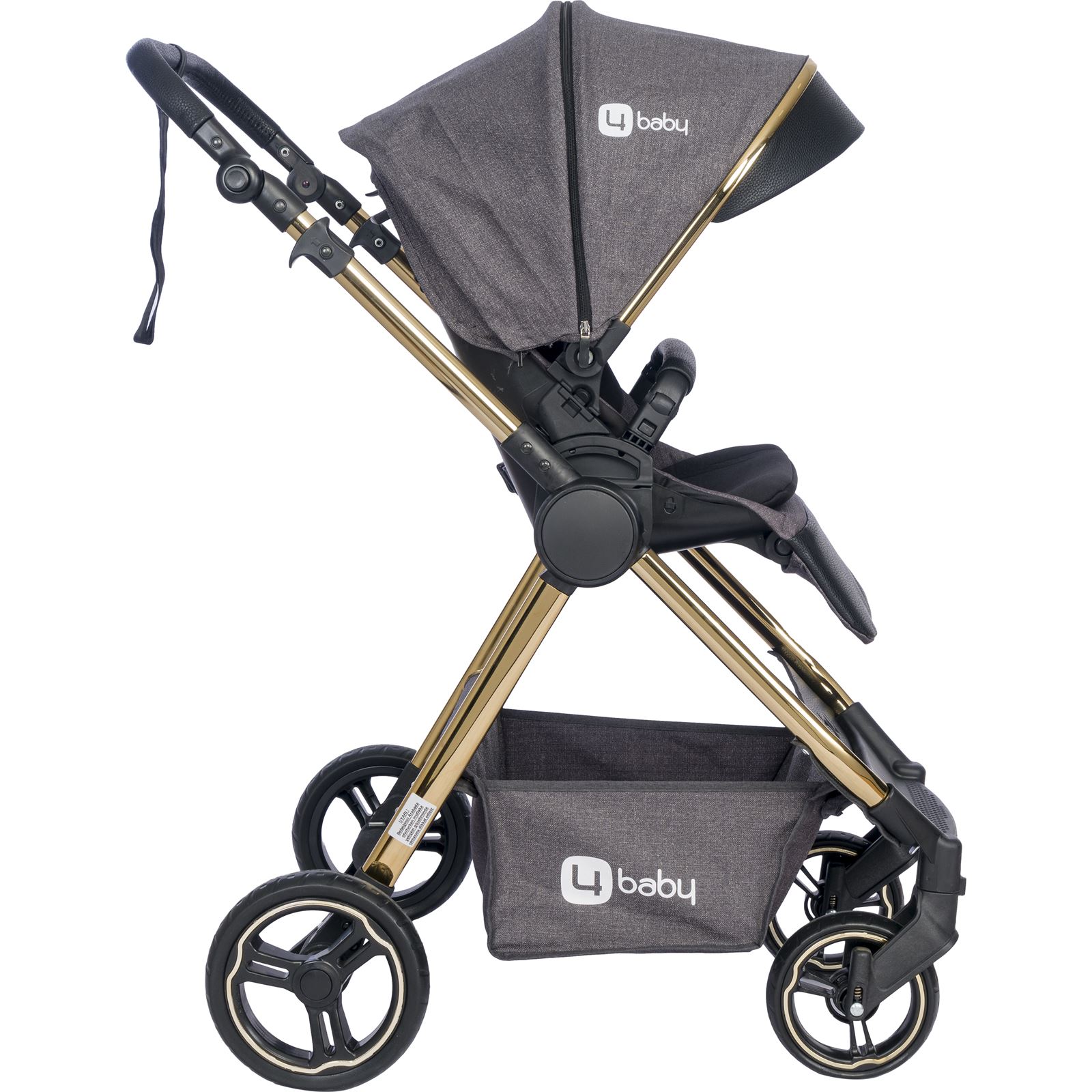 4 Baby Bagi Premium Gold Travel Sistem Bebek Arabası Antrasit