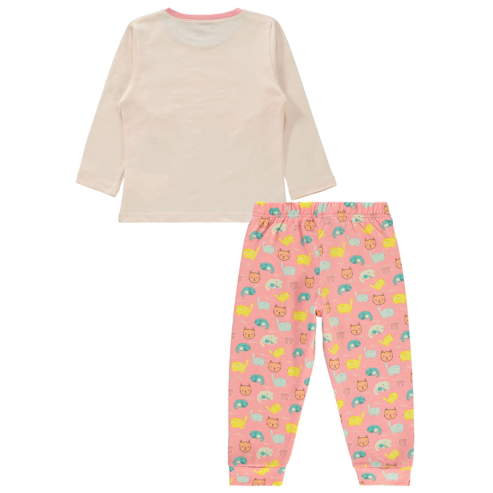 Civil Girls Kız Çocuk Pijama Takımı 2-5 Yaş Yavruağzı