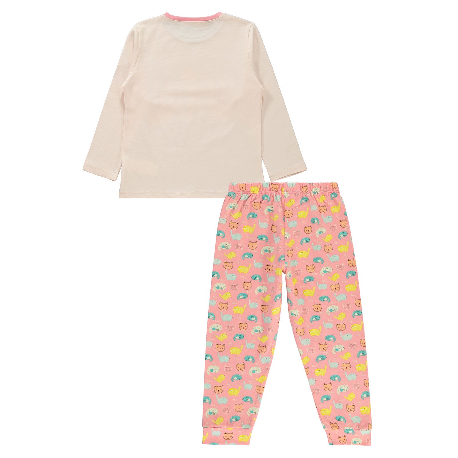 Civil Girls Kız Çocuk Pijama Takımı 6-9 Yaş Yavruağzı