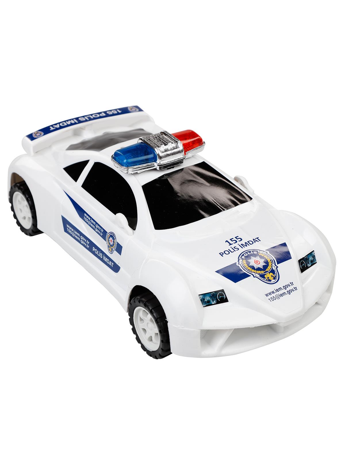 Can Oyuncak Poşetli Sürtmeli Polis Arabası Beyaz