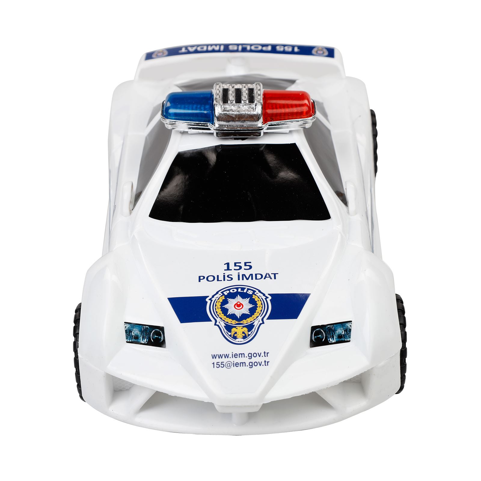 Can Oyuncak Poşetli Sürtmeli Polis Arabası Beyaz