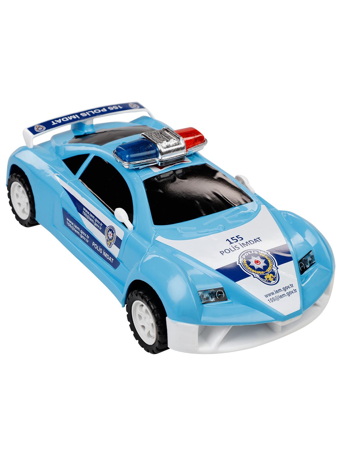 Can Oyuncak Poşetli Sürtmeli Polis Arabası Mavi