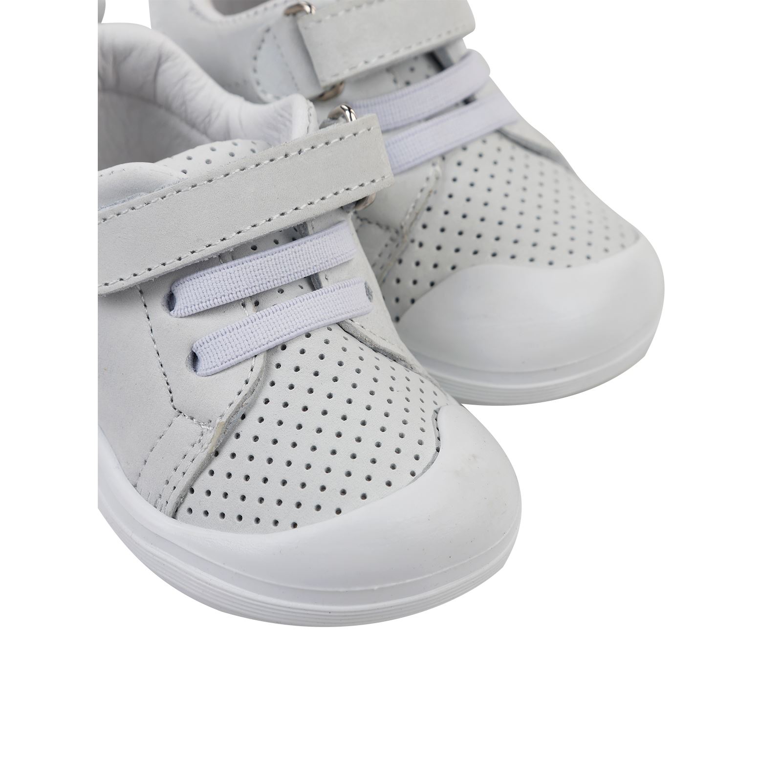 Civil Baby Erkek Bebek Deri İlkadım Ayakkabısı 19-21 Numara Beyaz