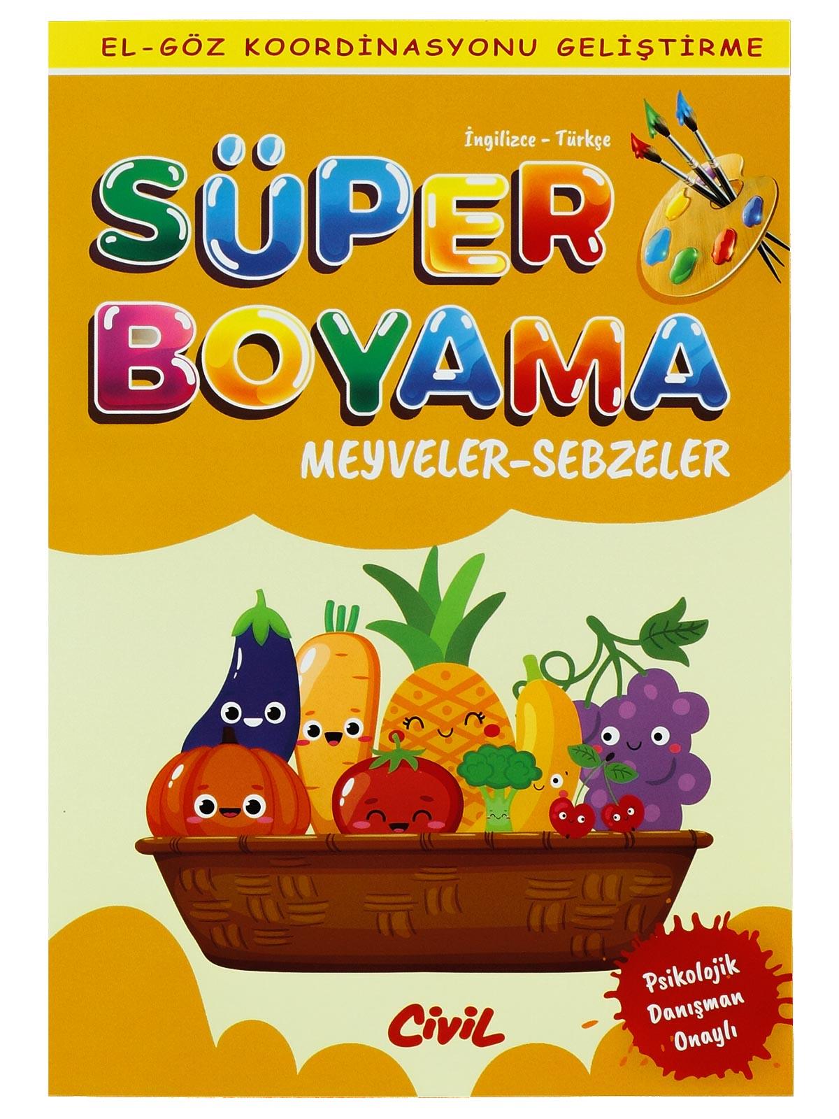 Süper Boyama - Meyveler Sebzeler