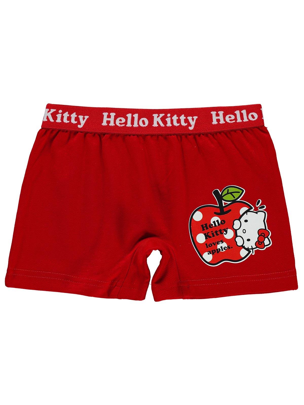 Hello Kitty Kız Çocuk Boxer 3-9 Yaş Kırmızı