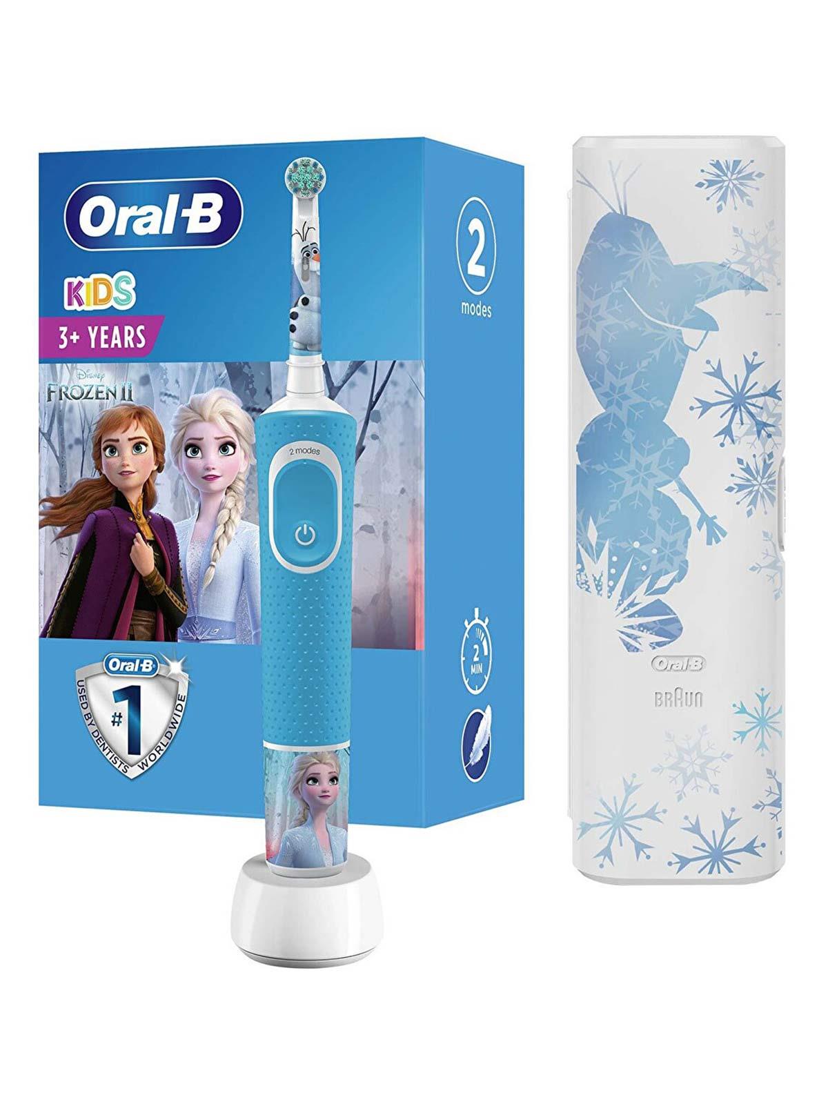 Oral B D100 Çocuk Şarjlı Diş Fırçası Frozen Seyahat Kabı Hediyeli