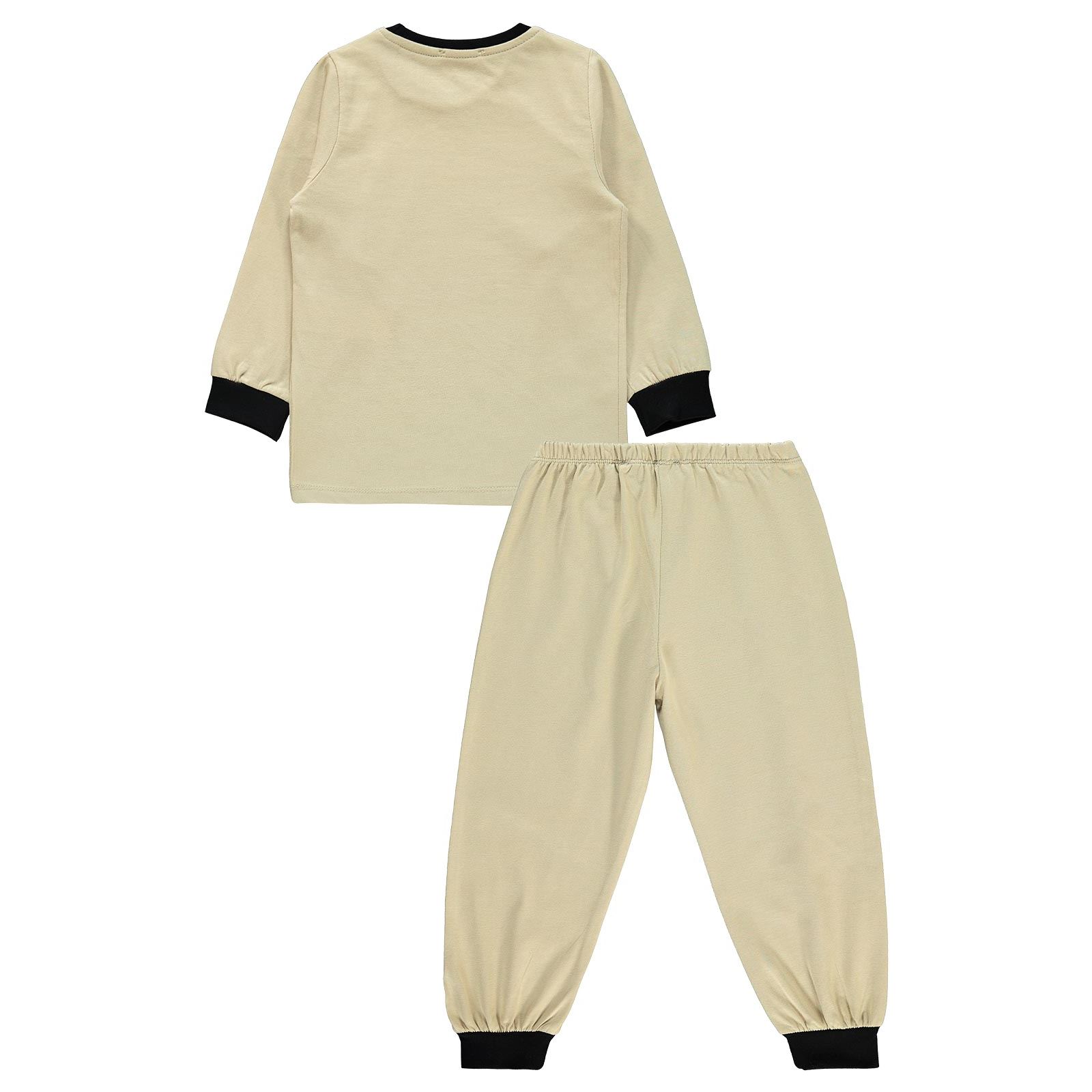 Civil Boys Erkek Çocuk Pijama Takımı 2-5 Yaş Bej