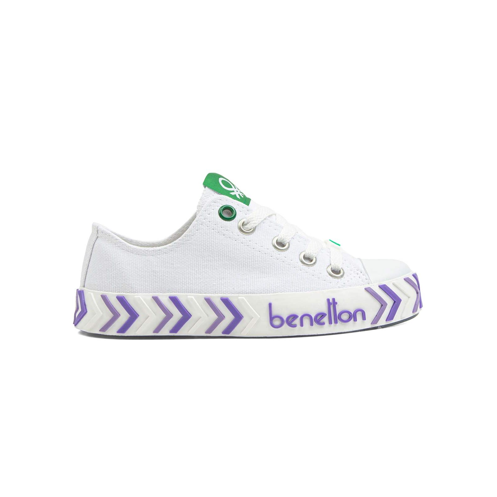 Benetton Kız Çocuk Spor Ayakkabı 31-35 Numara Beyaz-Lila