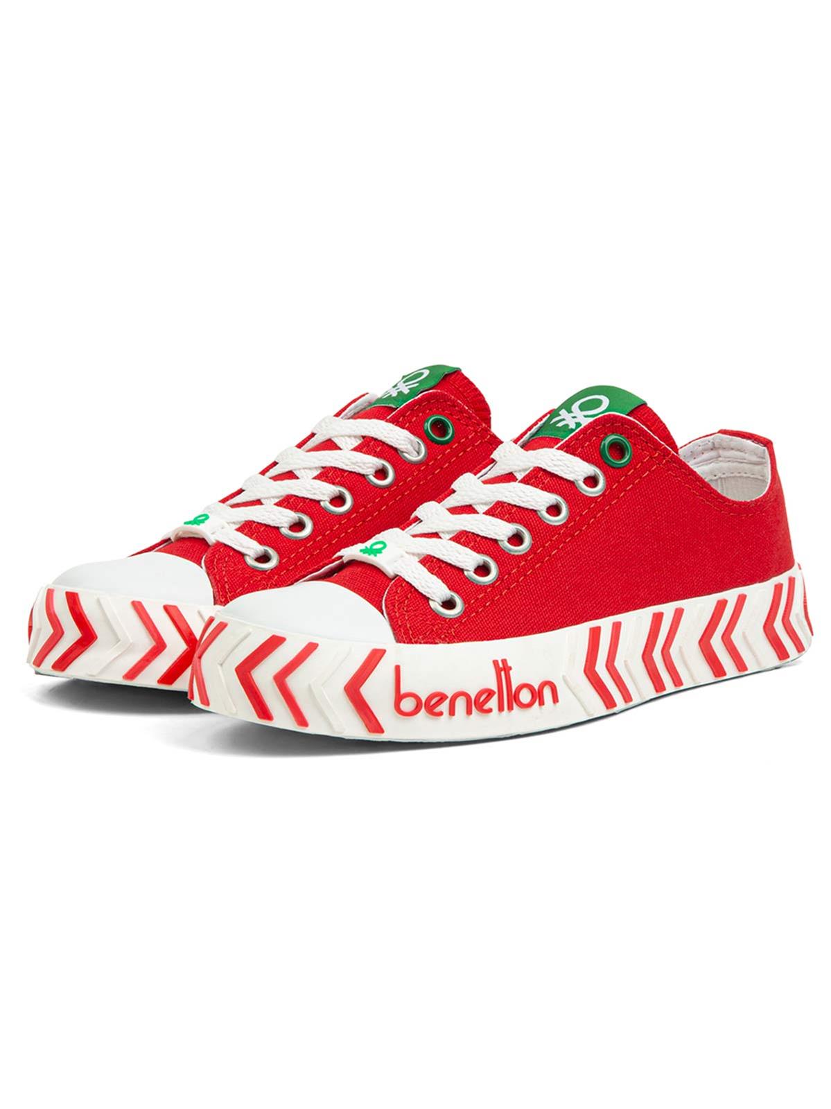 Benetton Kız Çocuk Spor Ayakkabı 31-35 Numara Kırmızı
