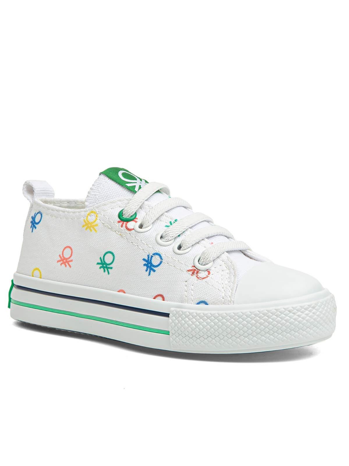 Benetton Kız Çocuk Spor Ayakkabı 21-25 Numara Beyaz