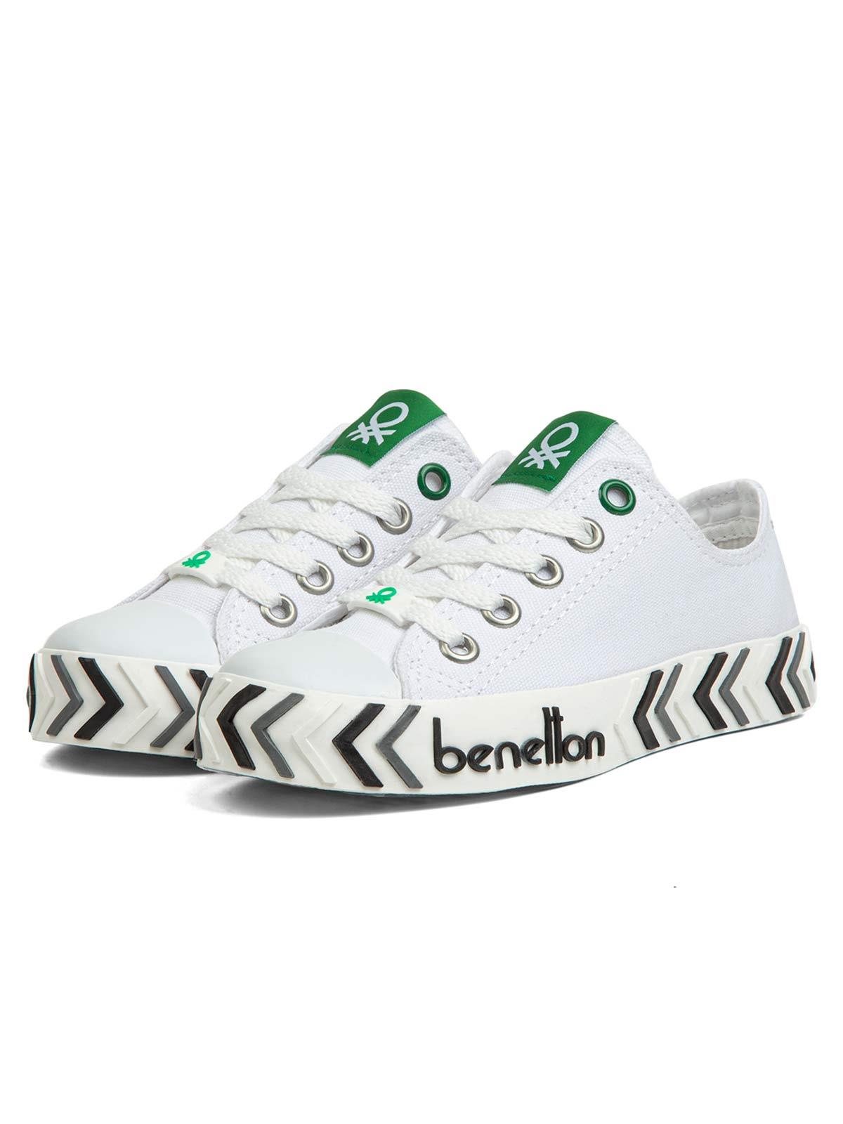 Benetton Erkek Çocuk Spor Ayakkabı 31-35 Numara Beyaz