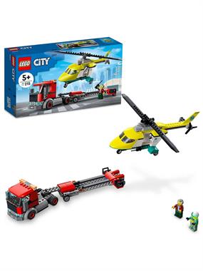 Lego City Rescue Helicopter Transport Kımızı 