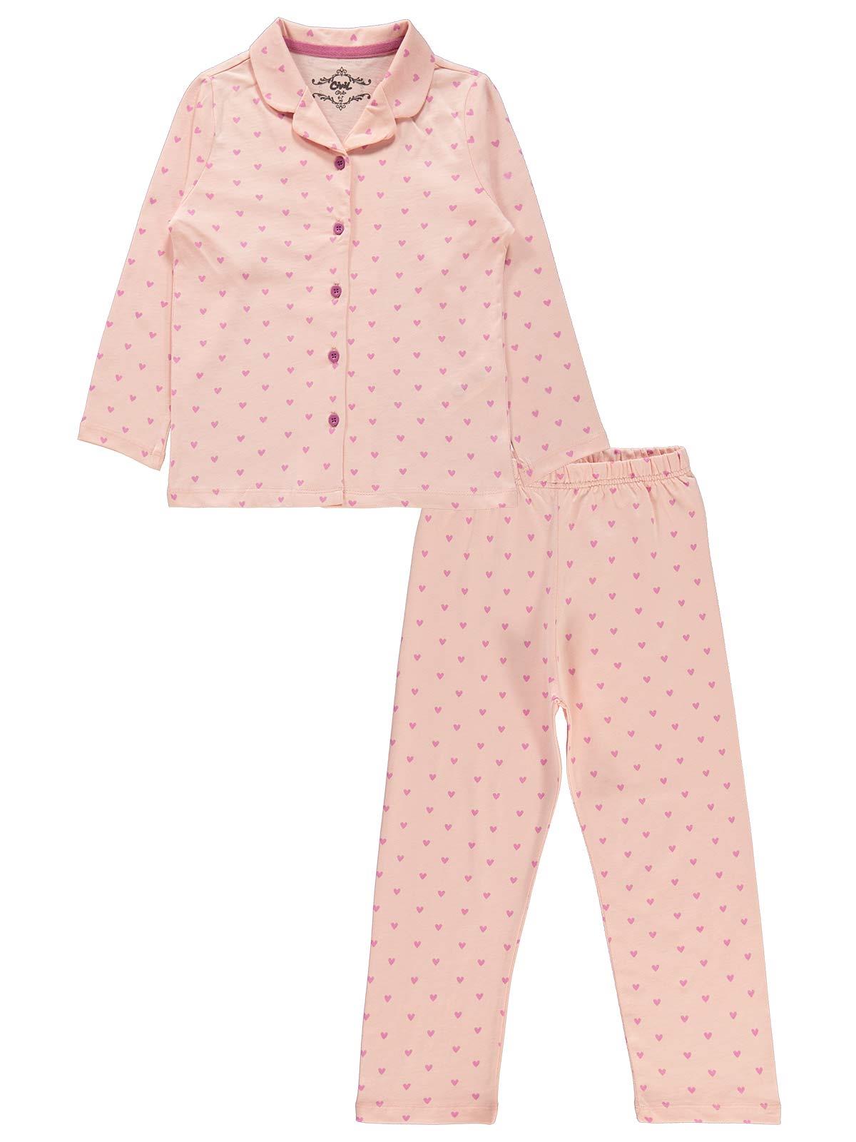 Civil Girls Kız Çocuk Pijama Takımı 6-9 Yaş Pudra
