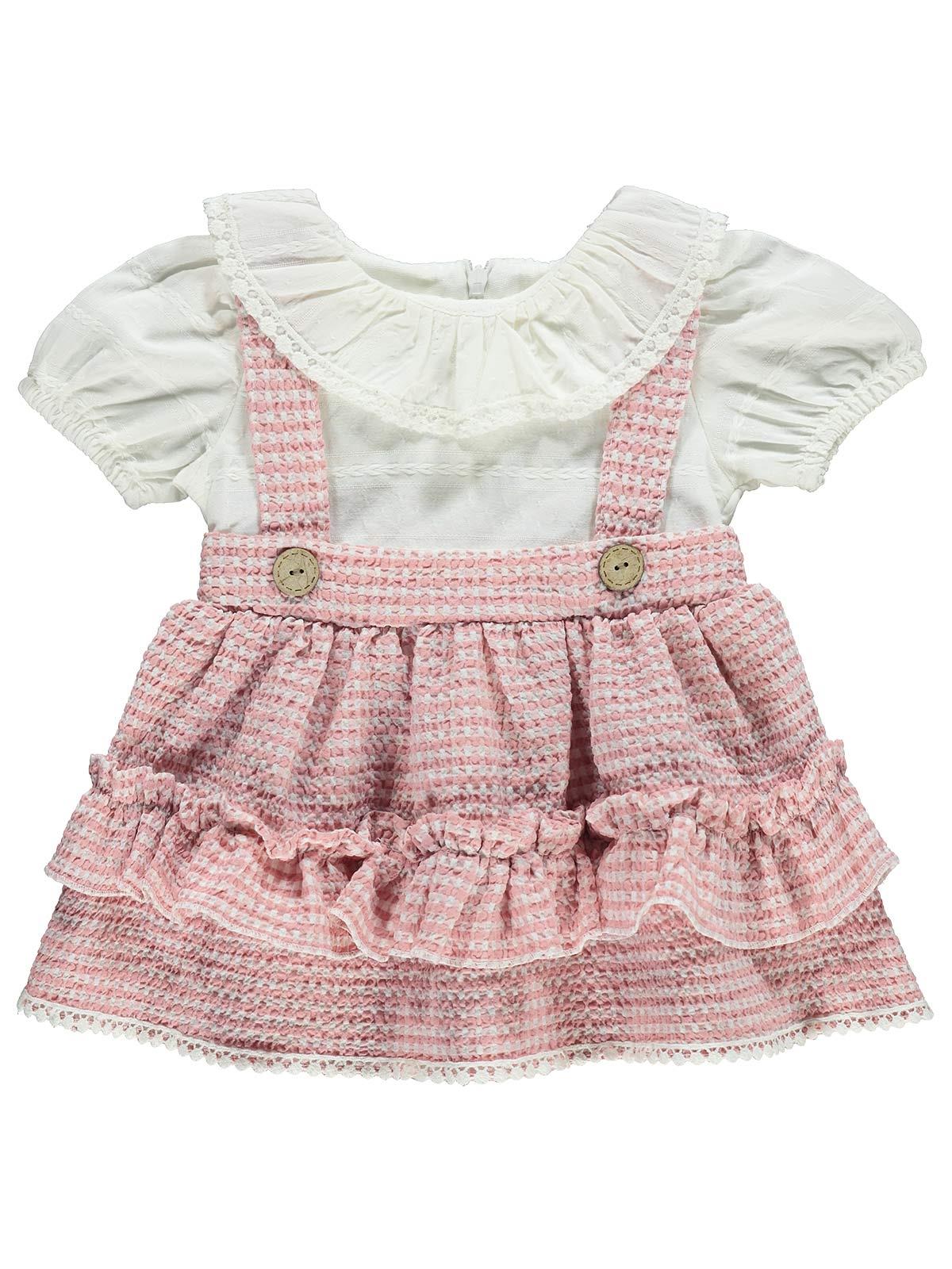 Civil Baby Kız Bebek Elbise 6-18 Ay Gül Kurusu