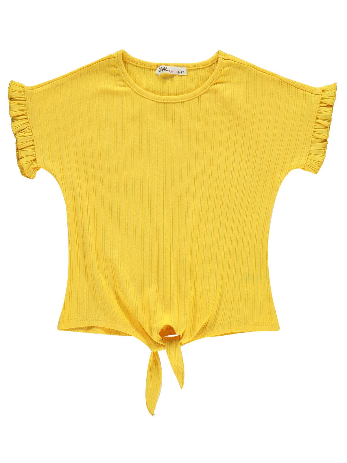 Civil Girls Kız Çocuk Tişört 6-9 Yaş Koyu Sarı