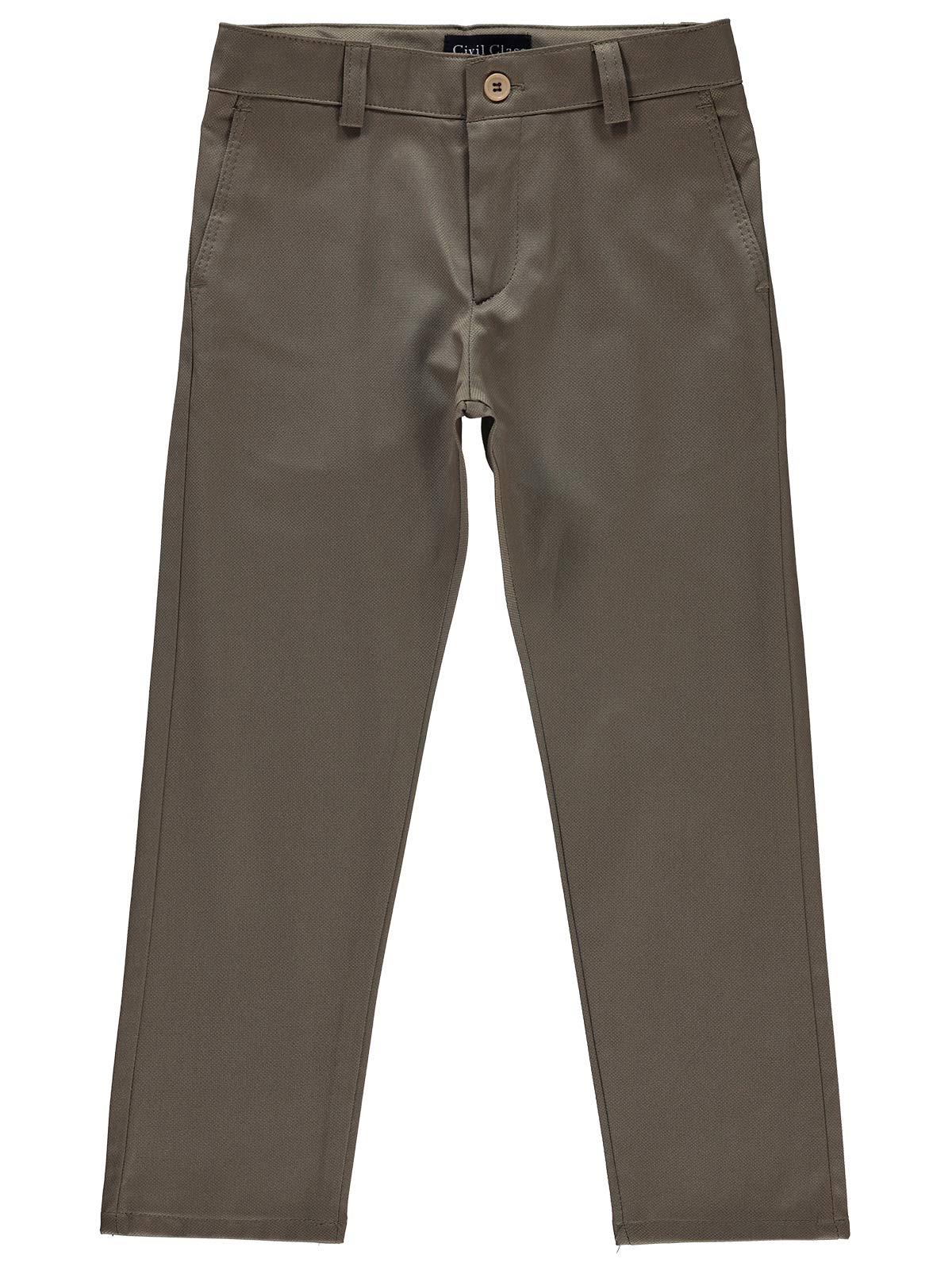 Civil Class Klasik Erkek Çocuk Pantolon 6-9 Yaş Kahverengi