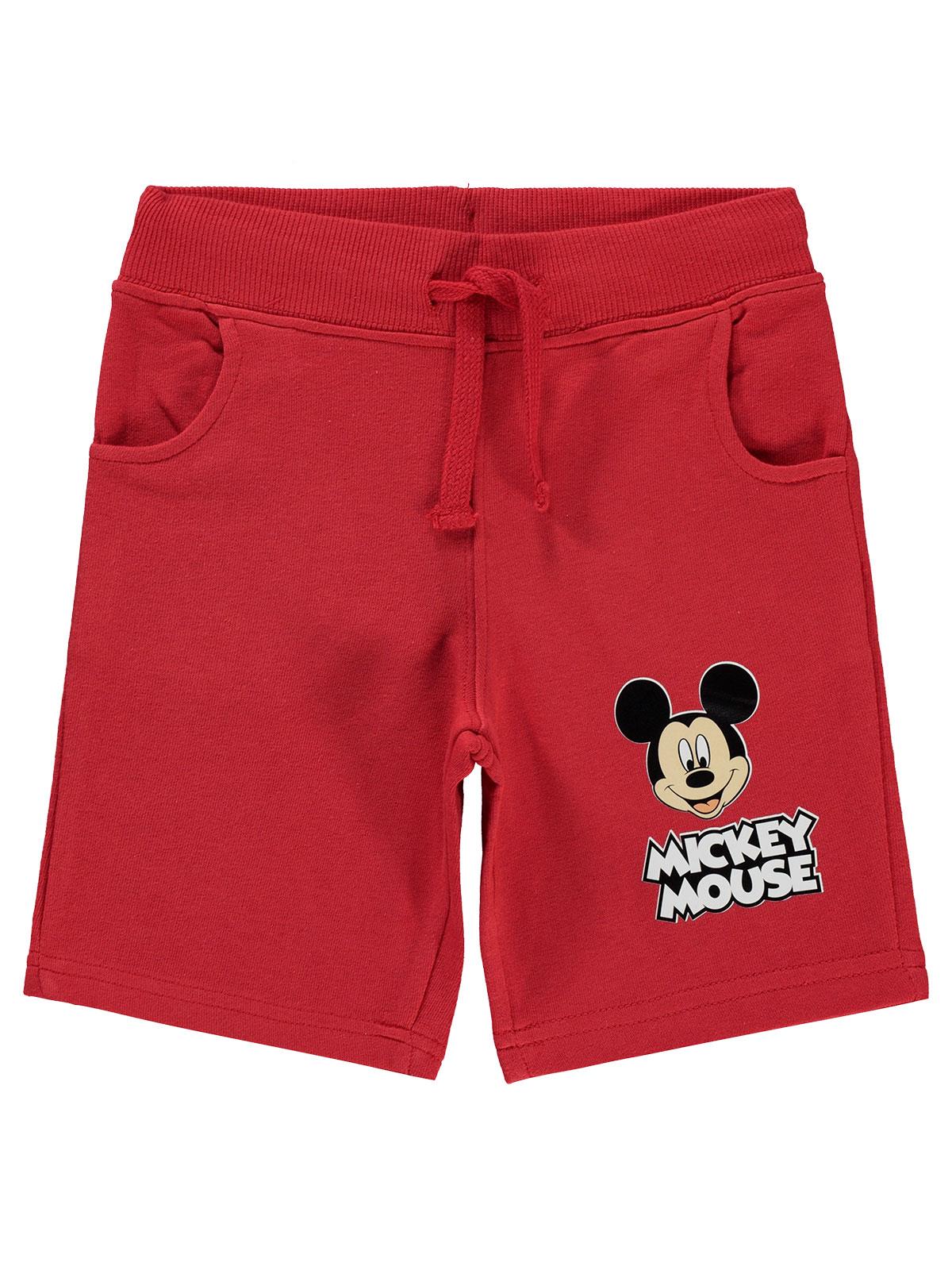Mickey Mouse Erkek Çocuk Şort 3-9 Yaş Kırmızı