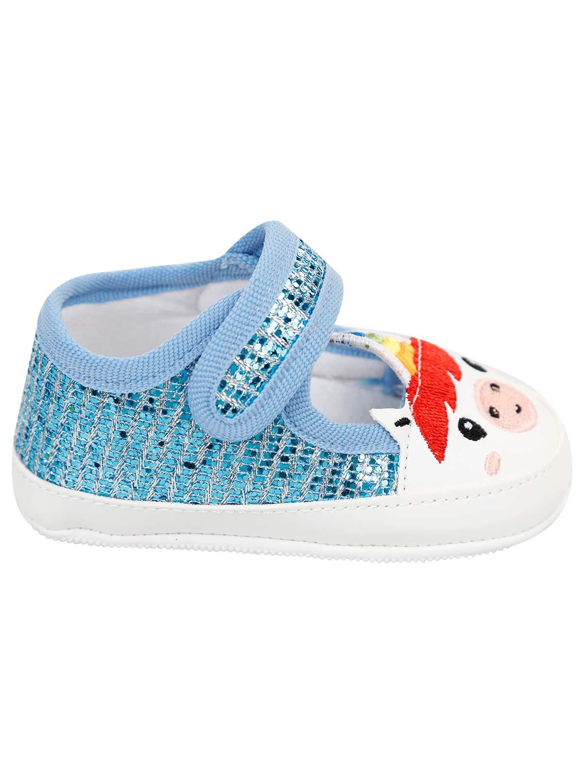 First Step Kız Bebek Patik Ayakkabı 17-19 Numara Mavi