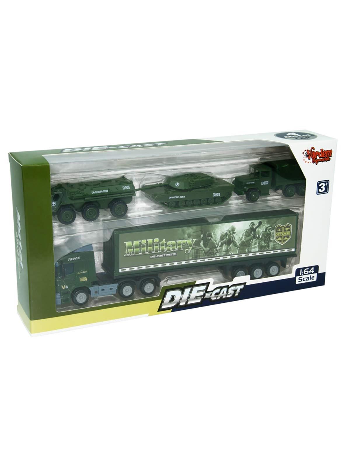 Vardem DOF821A-3 Kutulu 1:64 Tır Asker Ve İş Araçları Koyu Yeşil