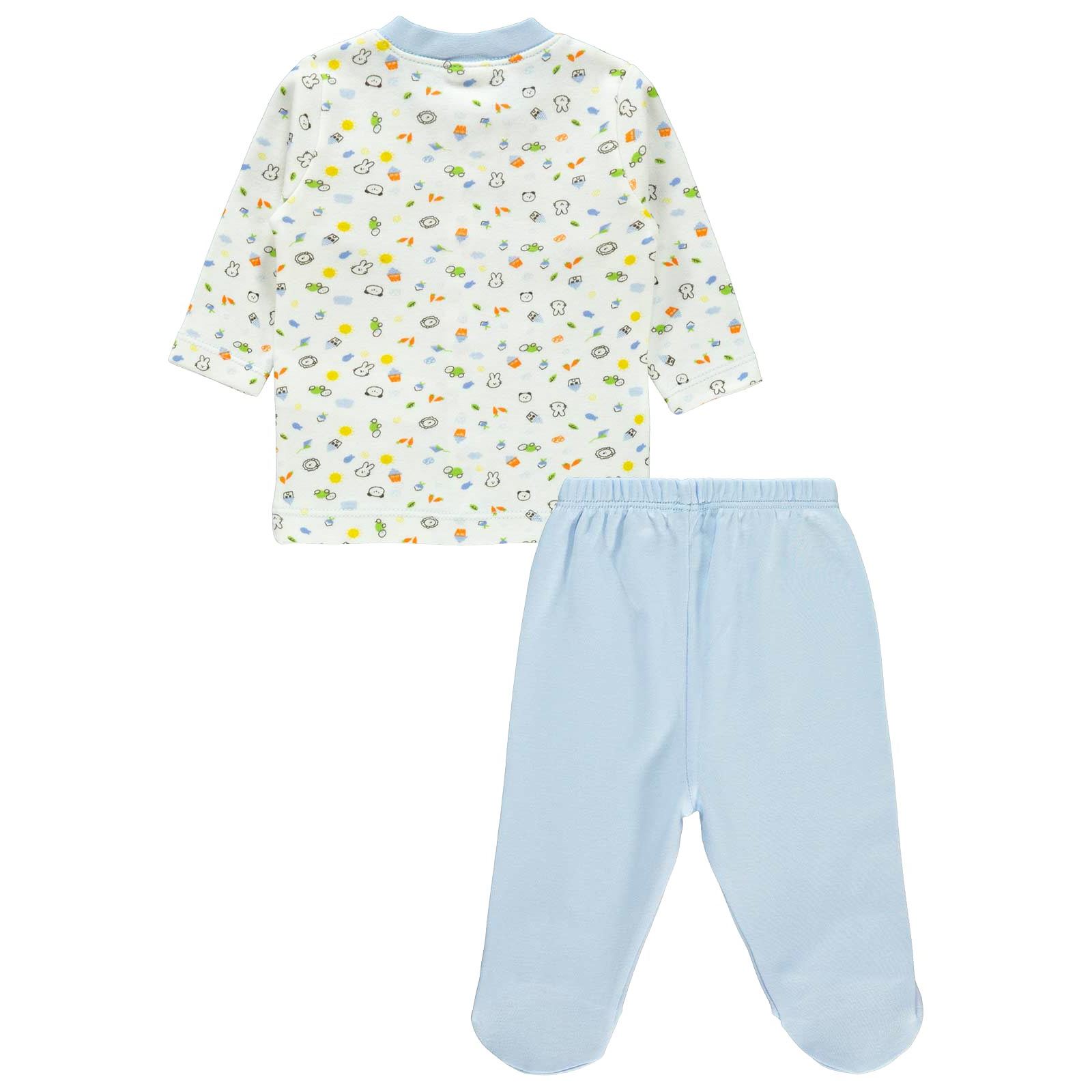 Civil Baby Bebek Patikli Pijama Takımı 1-6 Ay Mavi