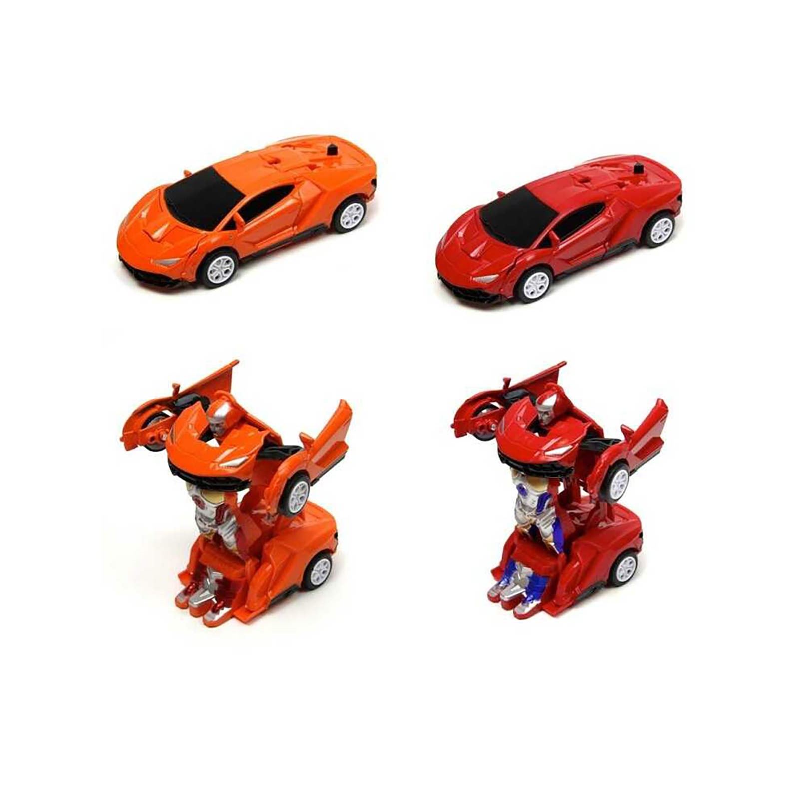 Vardem Tek Tuşla Robota Dönüşen Metal Çekbırak Lamborghini Araba 1:32 Kırmızı