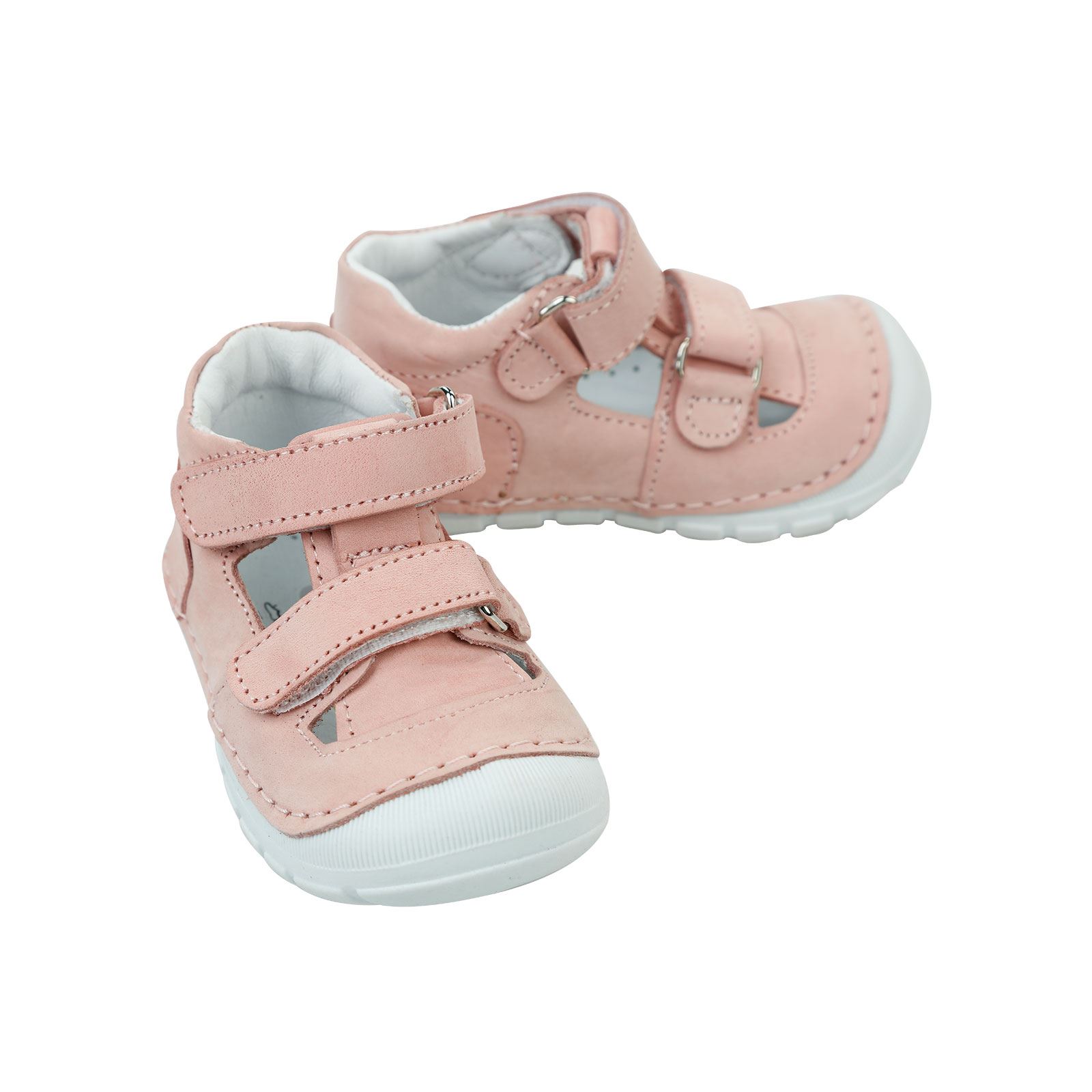 Civil Baby Kız Bebek Deri İlk Adım Ayakkabısı 18-21 Numara Pudra