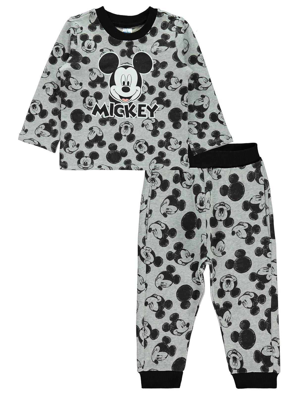 Mickey Mouse Erkek Çocuk Eşofman Takımı 3-9 Yaş Gri