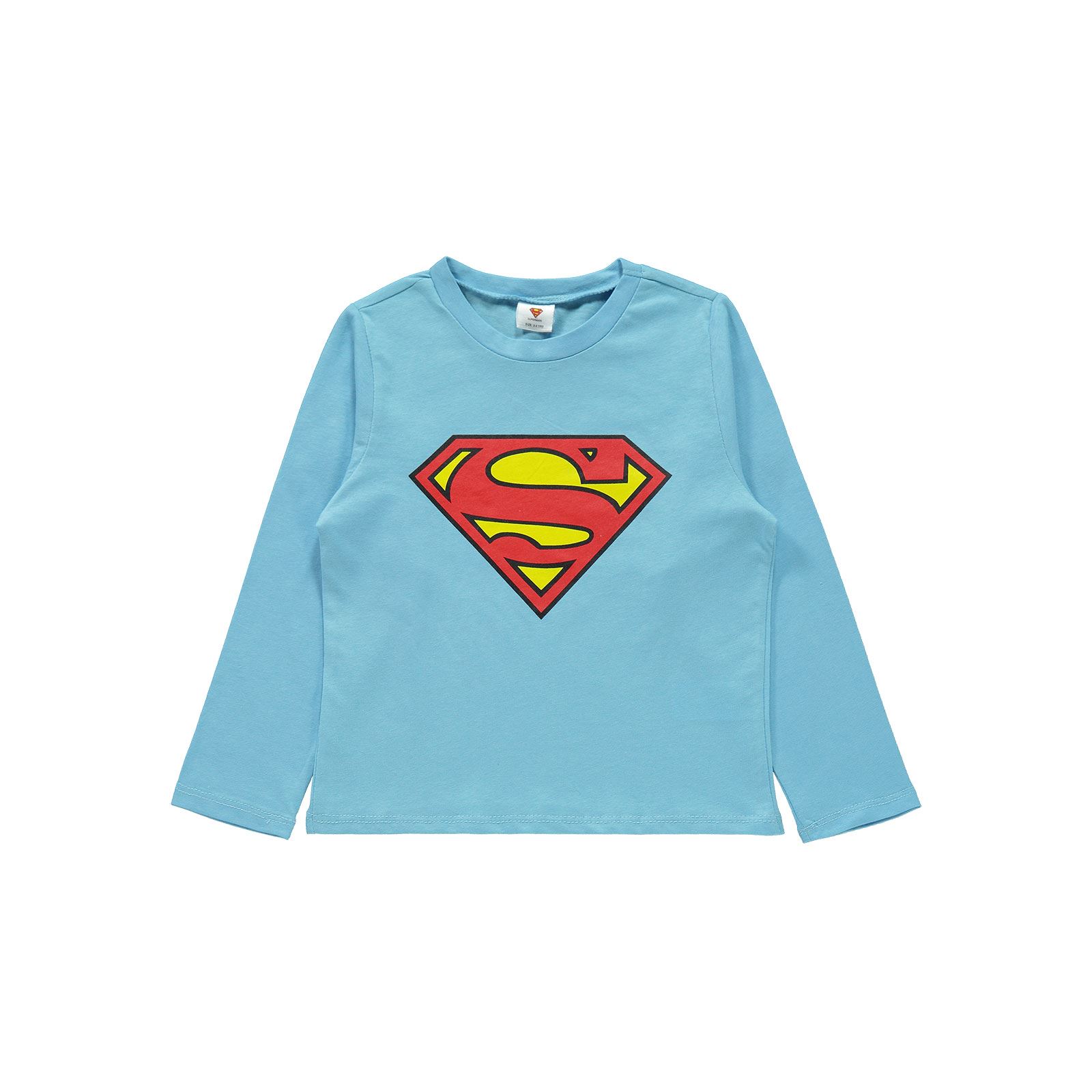 Süperman Erkek Çocuk Pijama Takımı 3-9 Yaş Mavi