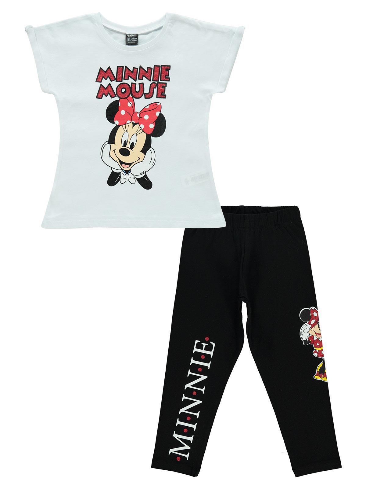 Minnie Mouse Kız Çocuk Takım 3-9 Yaş Beyaz