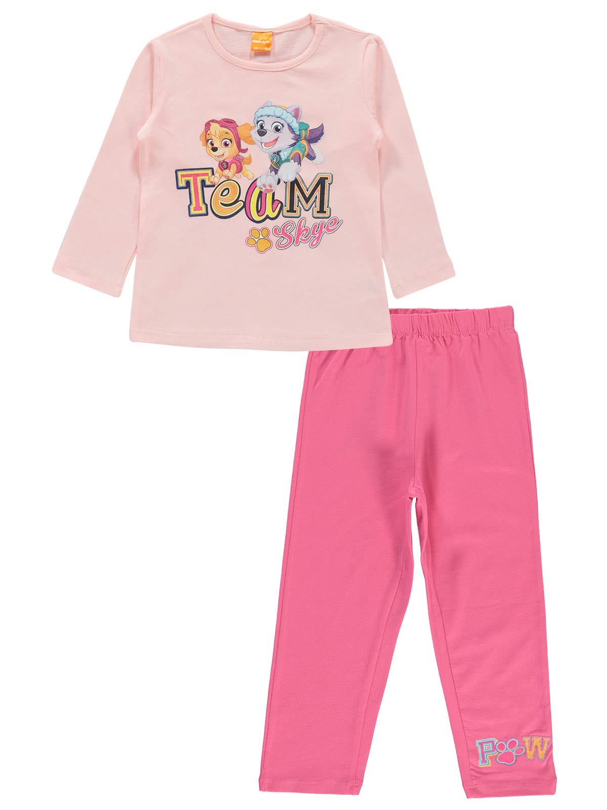 Paw Patrol Kız Çocuk Pijama Takımı 3-9 Yaş Pembe