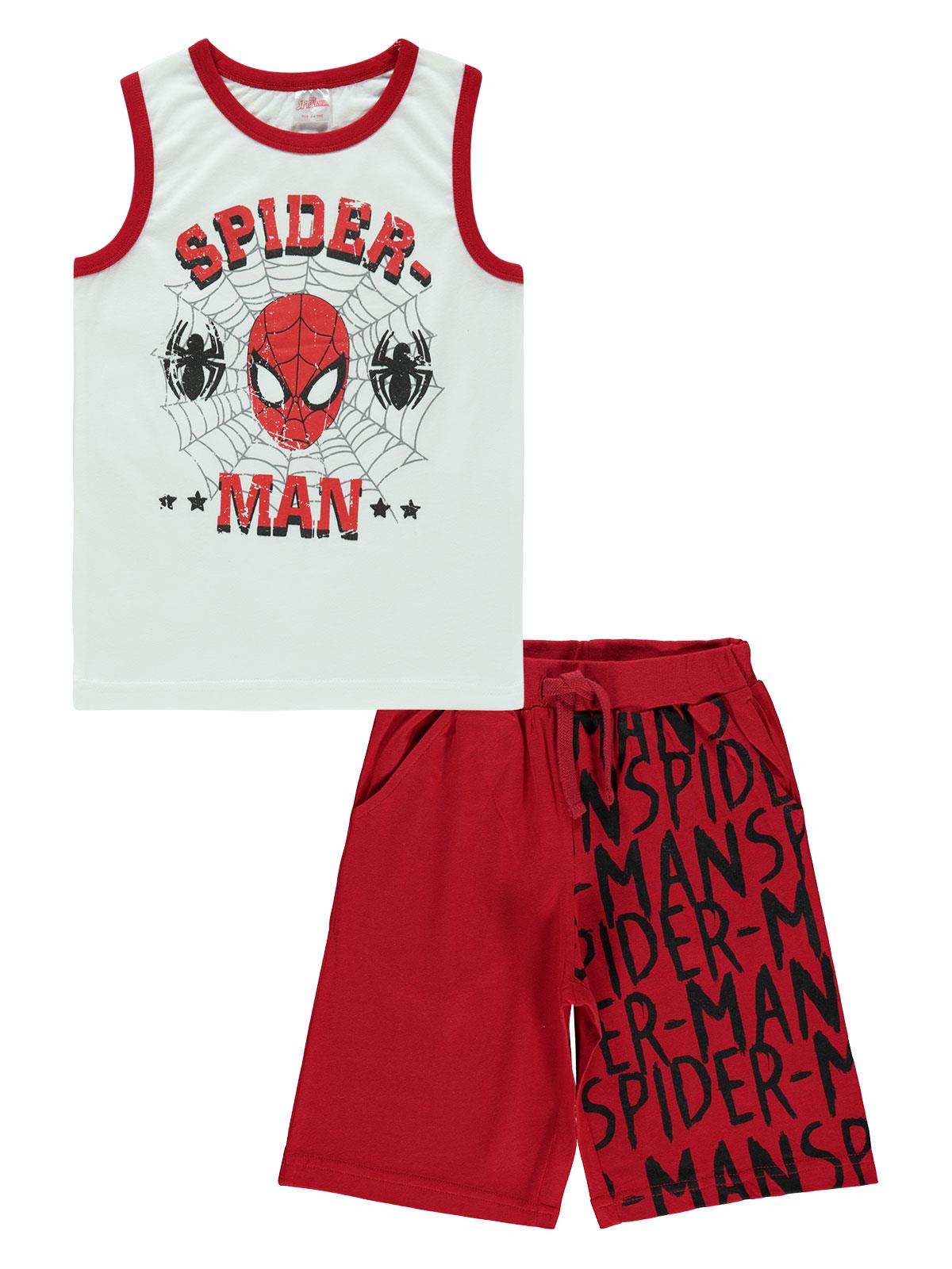 Spiderman Erkek Çocuk Takım 3-9 Yaş Beyaz