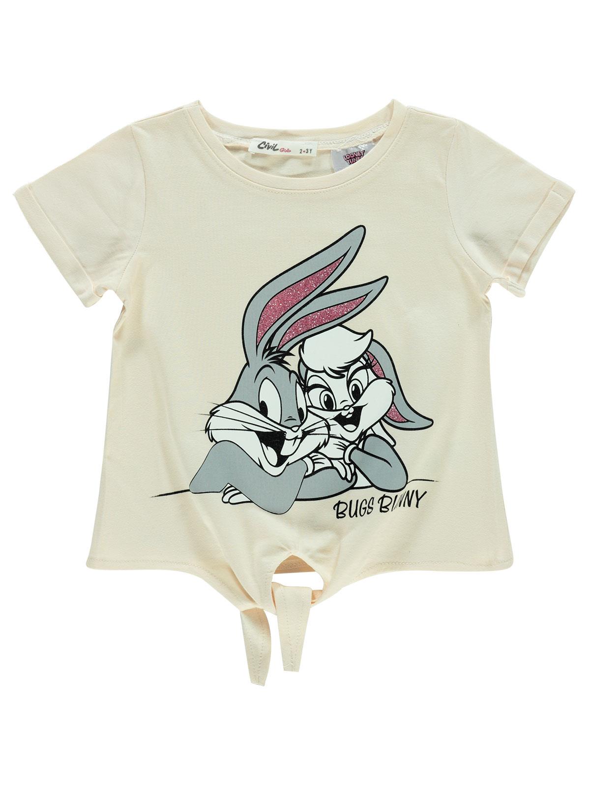 Bugs Bunny Kız Çocuk Tişört 2-5 Yaş Ten Rengi