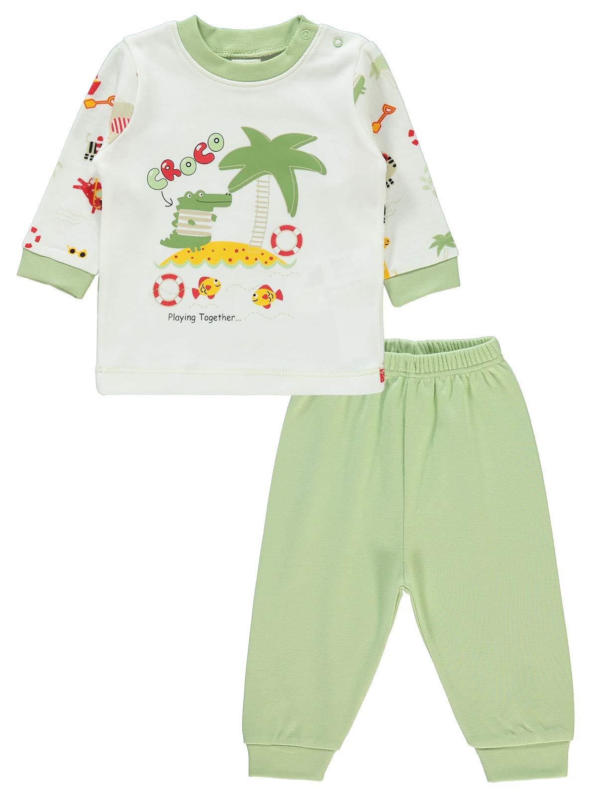 Civil Baby Erkek Bebek Pijama Takımı 1-9 Ay Yeşil