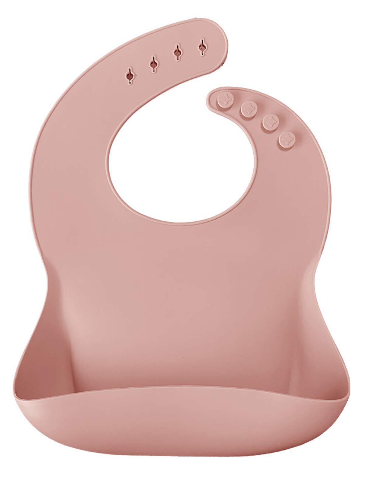 OiOi Basic Silikon Önlük - Pinky Pink 0-24 Ay