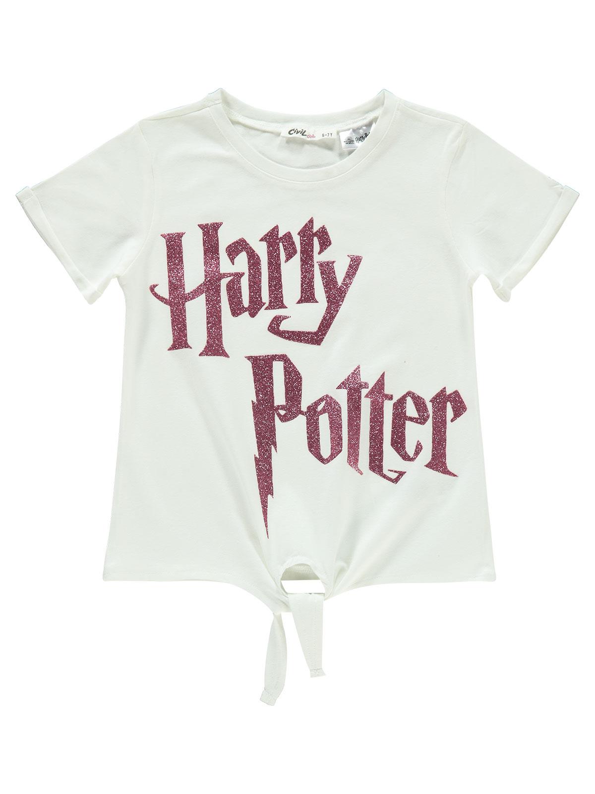 Haryy Potter Kız Çocuk Tişört 6-9 Yaş Ekru