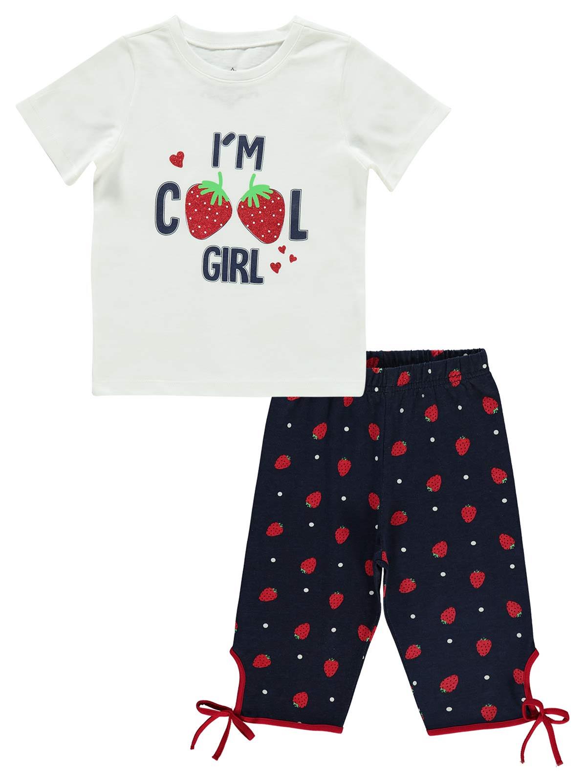 Civil Girls Kız Çocuk Pijama Takımı 2-5 Yaş Lacivert