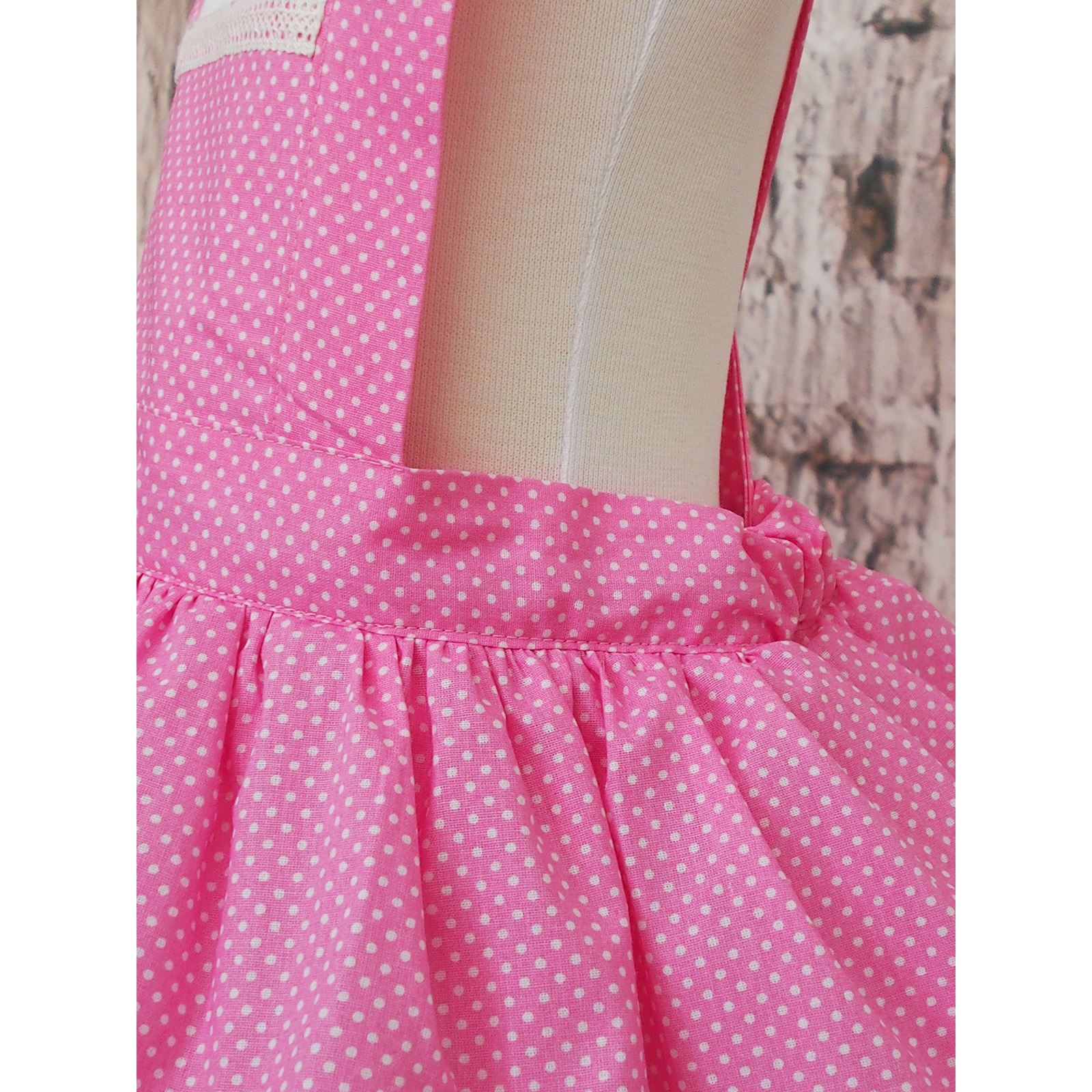 Puantiyeli Kız Çocuk Tütü Elbise Bandana Takım 1-5 Yaş Pembe